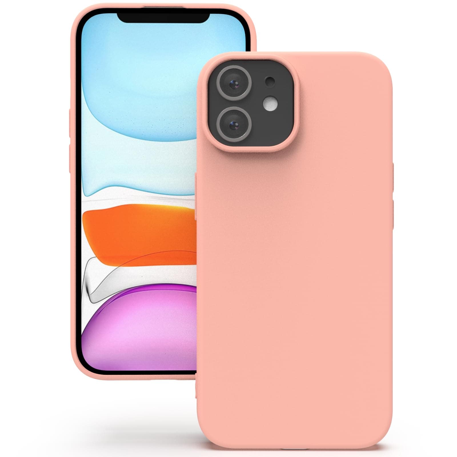 YATWIN Silicone Back Case for iPhone 11, Soft-Touch Phone Back Cover for Apple iPhone 11 - Pink