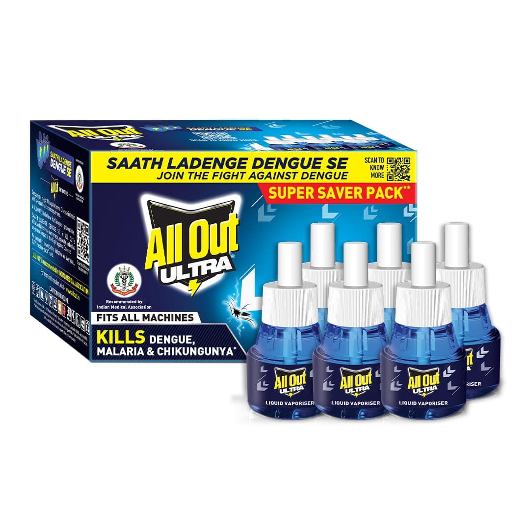 All Out Ultra Mosquito Repellant Refill Faster Action (45 mL each) Pack of 6