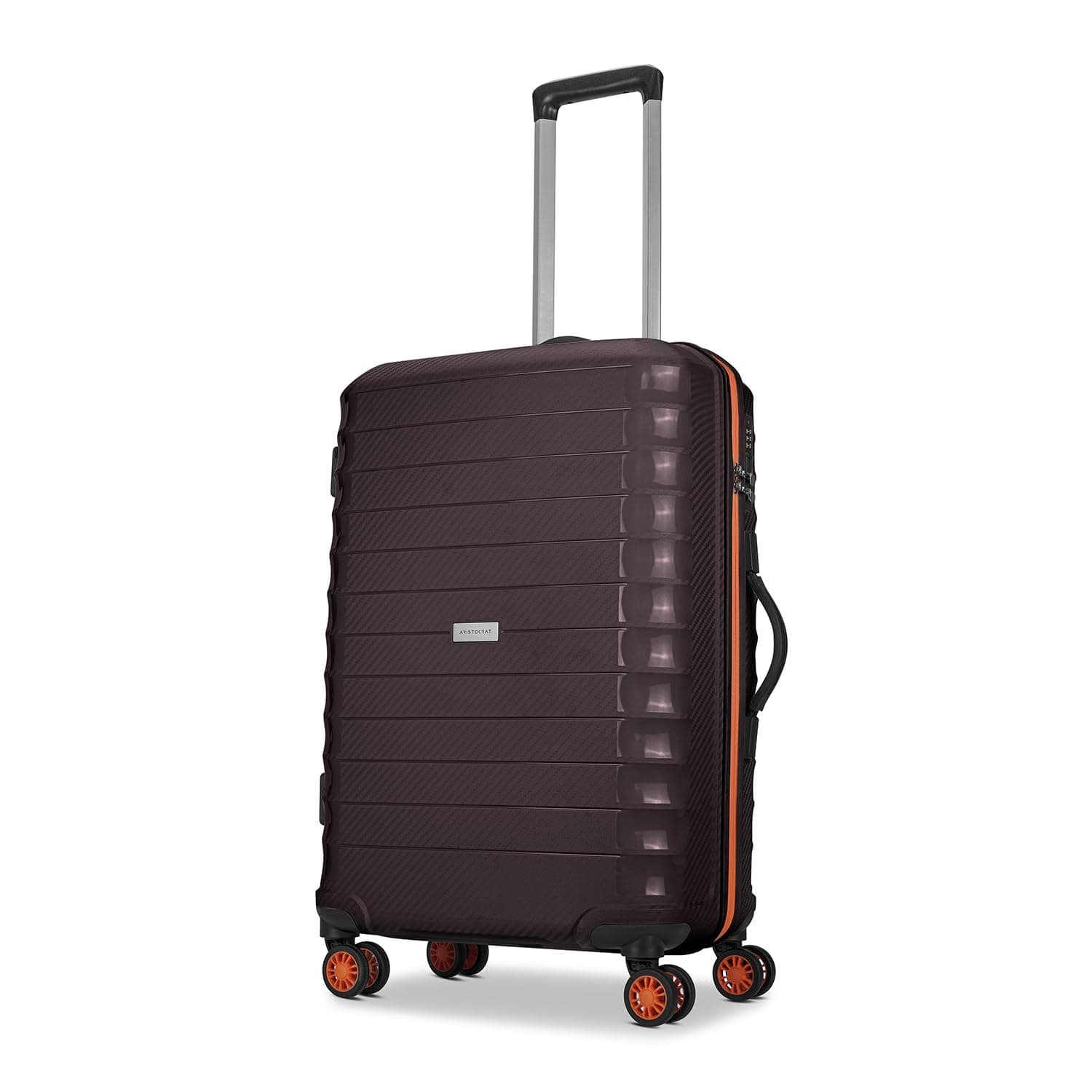 Aristocrat Altitude 8-Wheel Medium Size Hard Case Trolley Bag, Brown