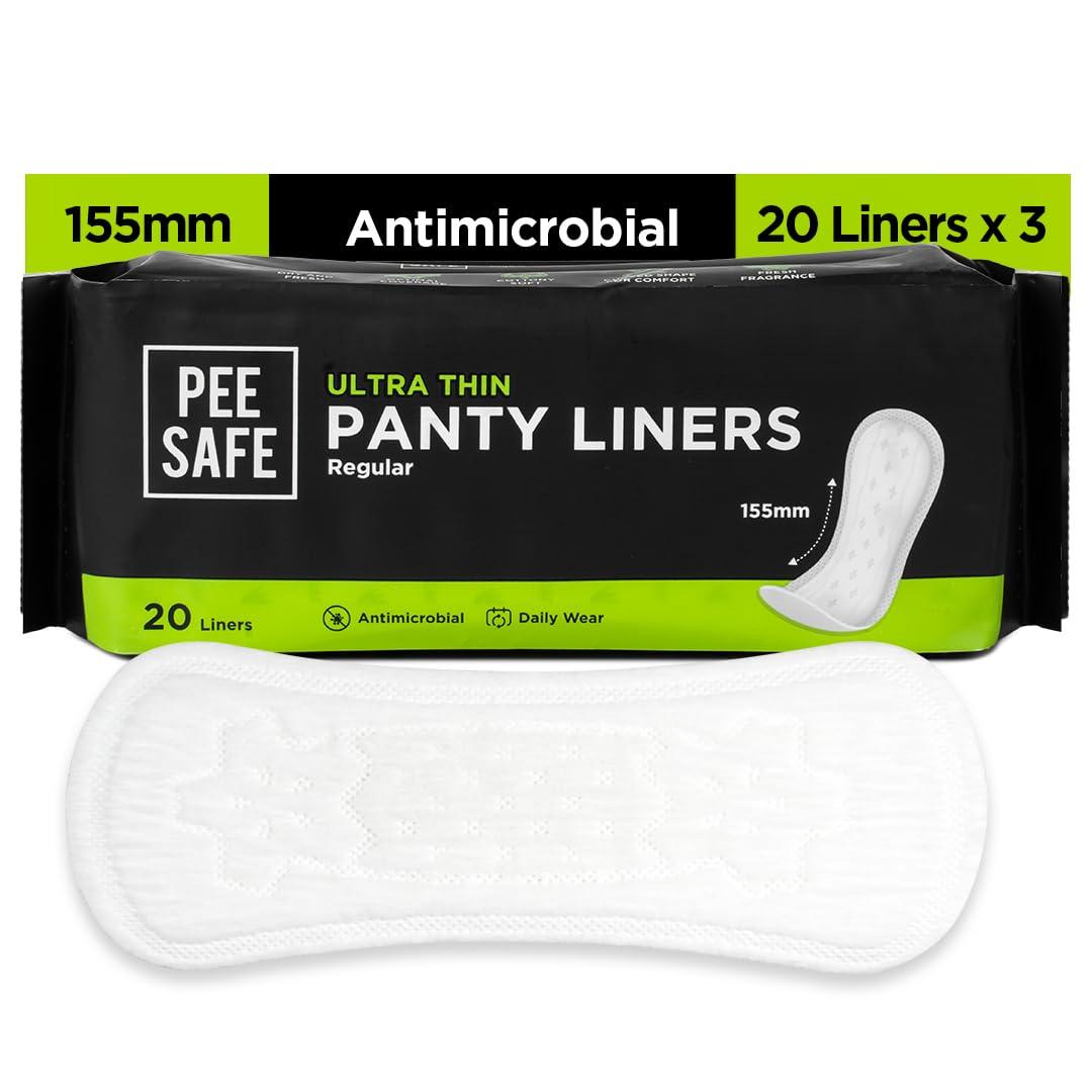 Pee Safe Panty Liners For Women Daily Use - 60 Liners | 155Mm | Daily Use