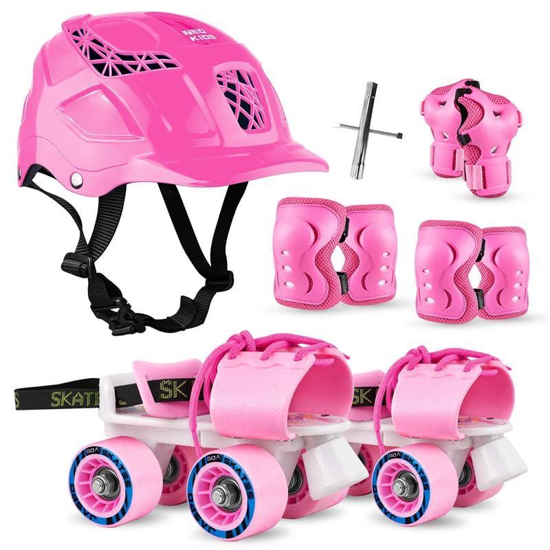Jaspo Insane For Girls Adjustable Roller Skates Suitable For Age Group (Upto 5 Years) (Junior Insane Girls) Color-Pink - Speed Wheel