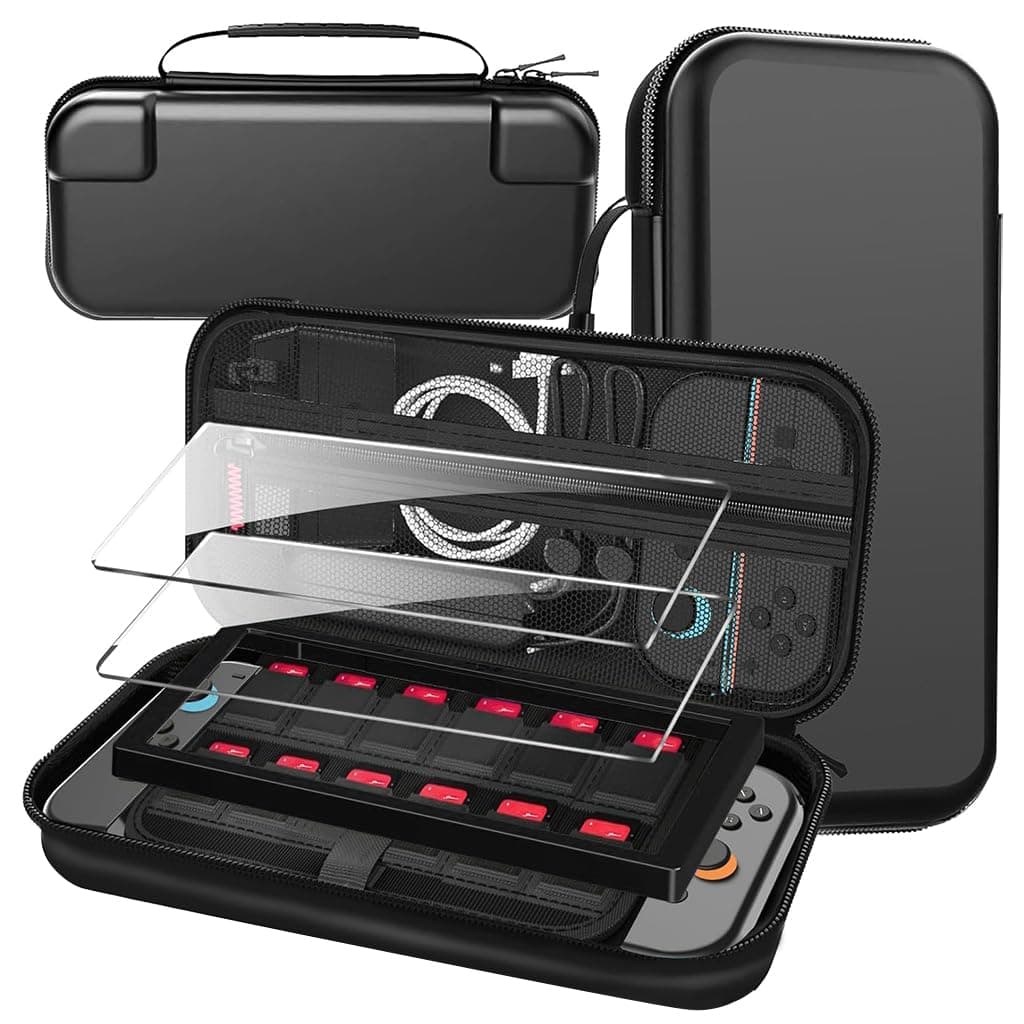 ZORBES Switch 2 Case with 12 Game Cards, Hard Cover, 2 Screen Protectors