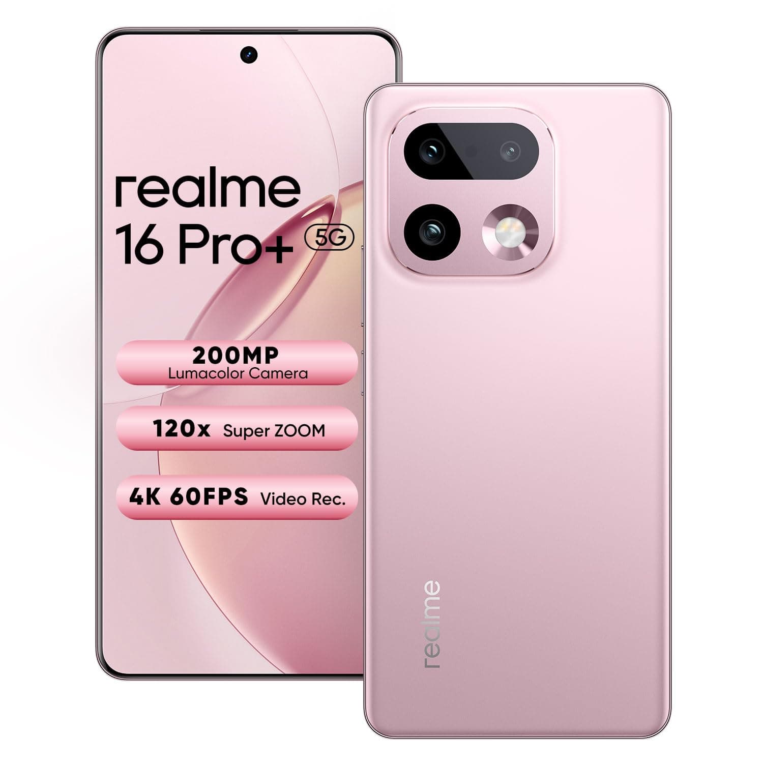 realme 16 Pro+ 5G Smartphone 12+256GB Pink