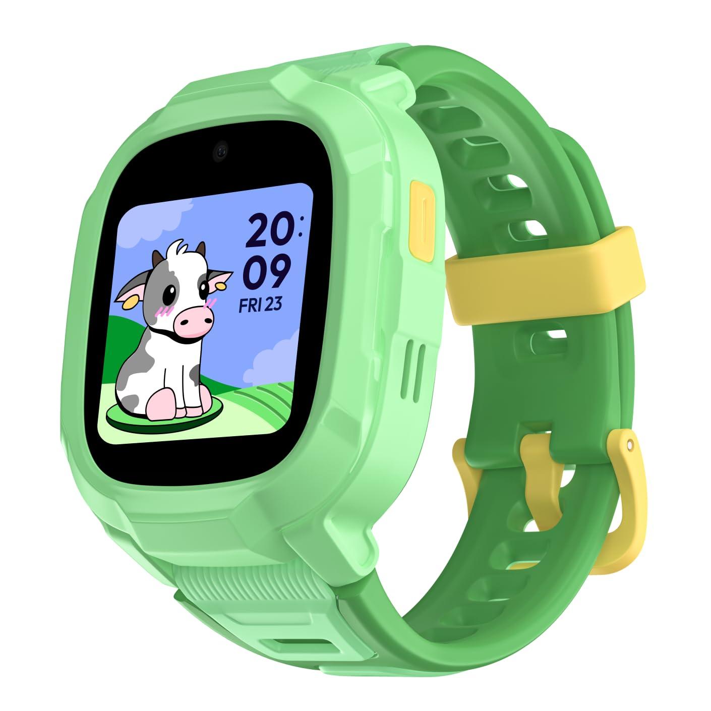 Noise Junior Explorer 2 Smart Watch for Kids with 4G SIM Compatible, 2-Way Video & Voice Calling, Geofencing, Real Time Location Monitoring via Google Maps, IP68, SOS Emergency Alerts (Happy Meadow)