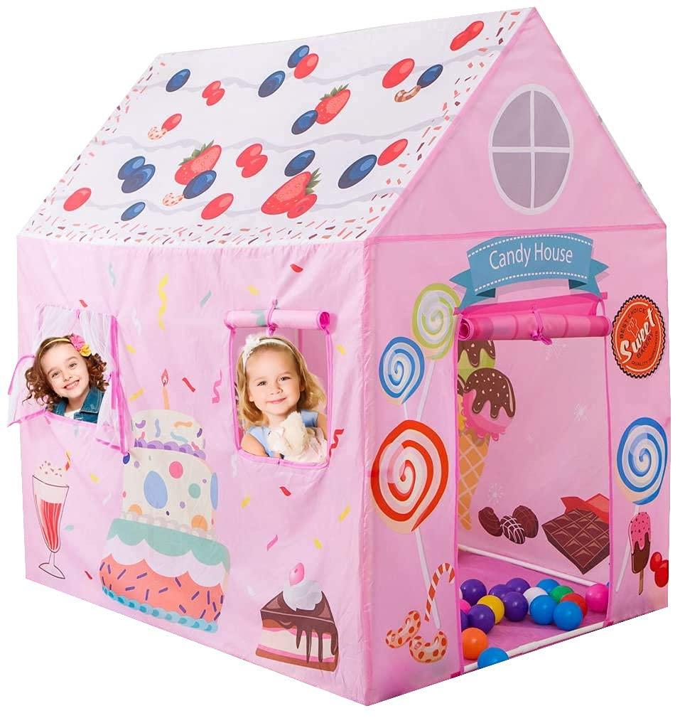 SANGANI Colorful Kids Play Tent House for 3-13 Year Girls&Boys Multi Color. (So Cute), Tent House Theme