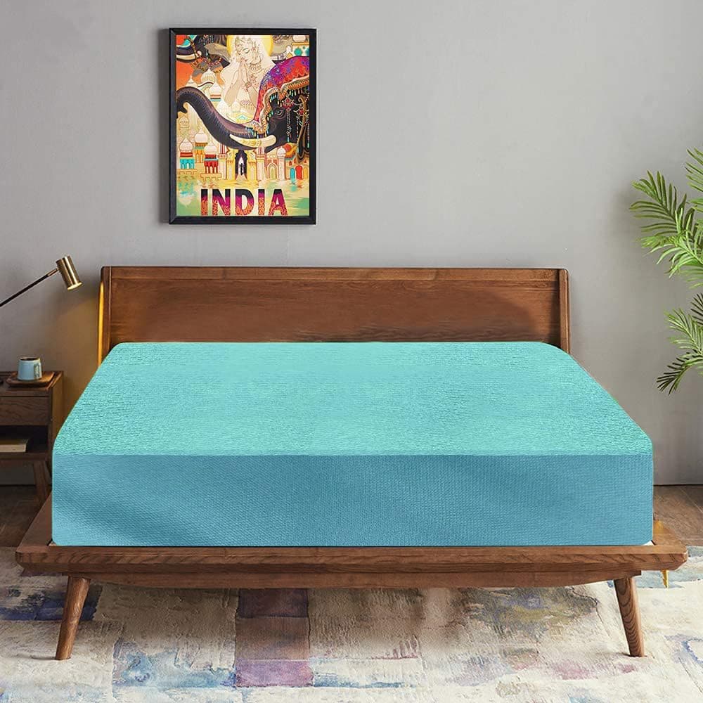 Trance Waterproof Terry Fabric Ultra Soft Mattress Protector | Breathable | Hypoallergenic Bed Cover | Mattresses Cover (72x48 inch | 6x4 feet_ Turquoise)
