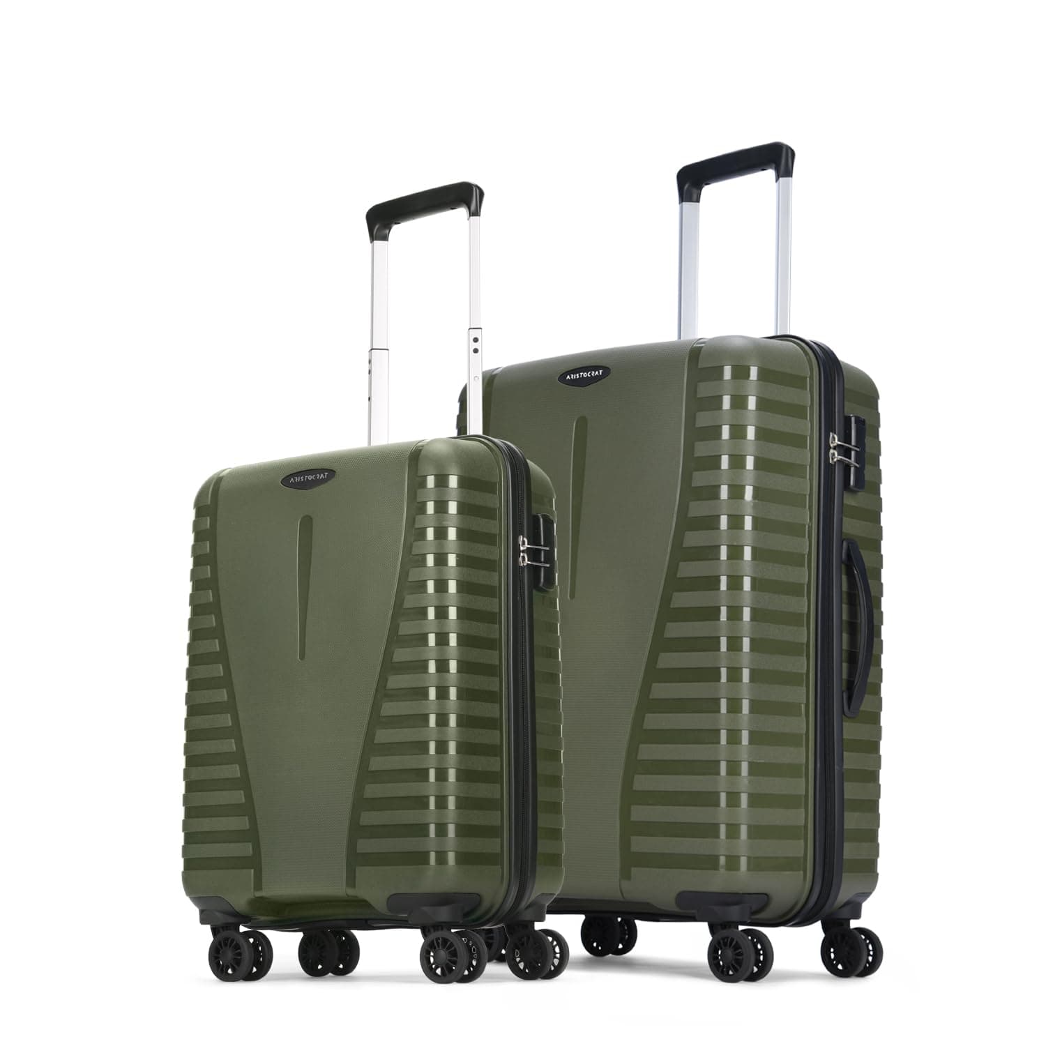 Aristocrat Airpro Set of 2 (Cabin+Medium) Trolley Bags, Ivy Green