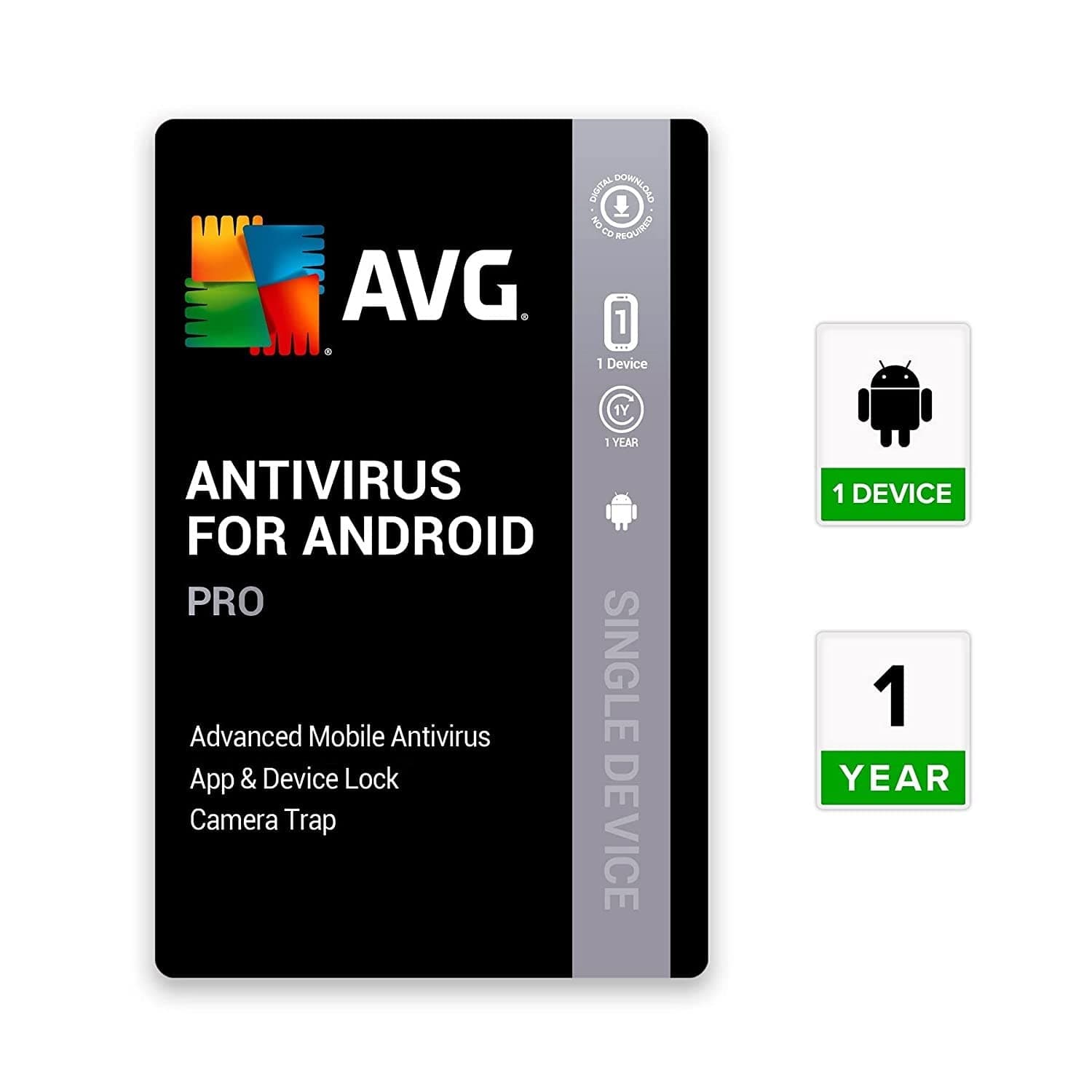 AVG AntiVirus Pro for Android | 1 Device 1 Year | All-In-One Security | Email Delivery in 2 Hours