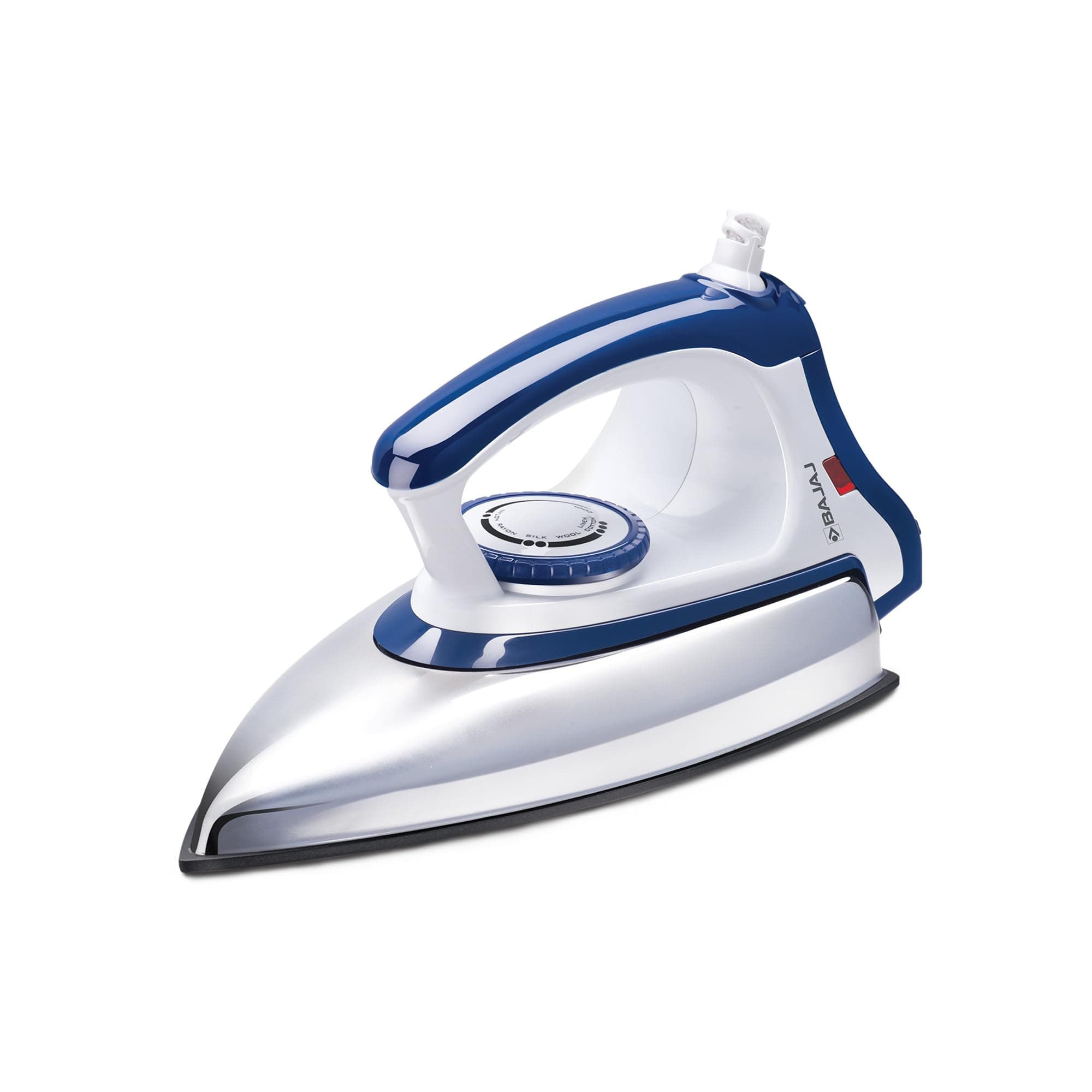 Bajaj Majesty DX-11 1000W Dry Iron with Advance Soleplate and Anti-bacterial German Coating Technology, White and Blue
