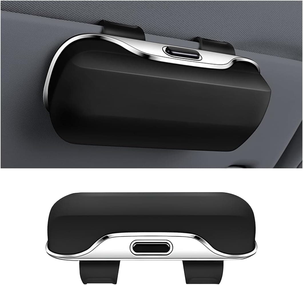 RALTS Sunglasses Holder for Car Sun Visor, Protective Automotive Eyeglasses Storage Case Hanger, Soft Vehicle Interior Glasses Organizer Box Accessories, Universal for SUV Sedan Truck