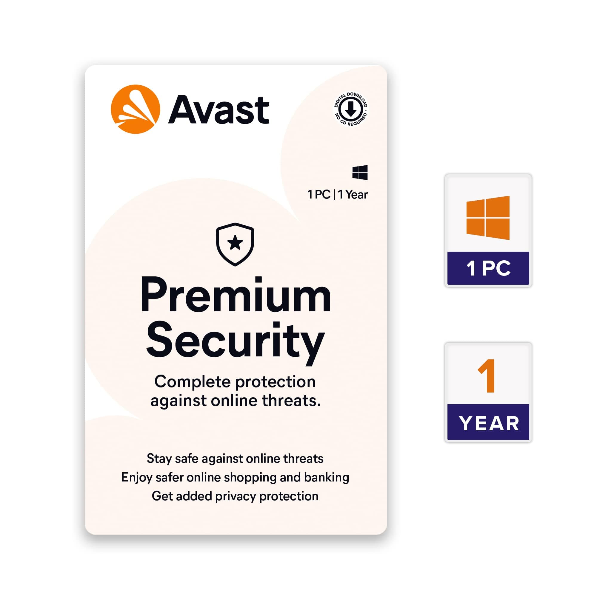 Avast Premium Security (Antivirus Pro) (1 PC | 1 Year) (Email Delivery in 2 hours- No CD)