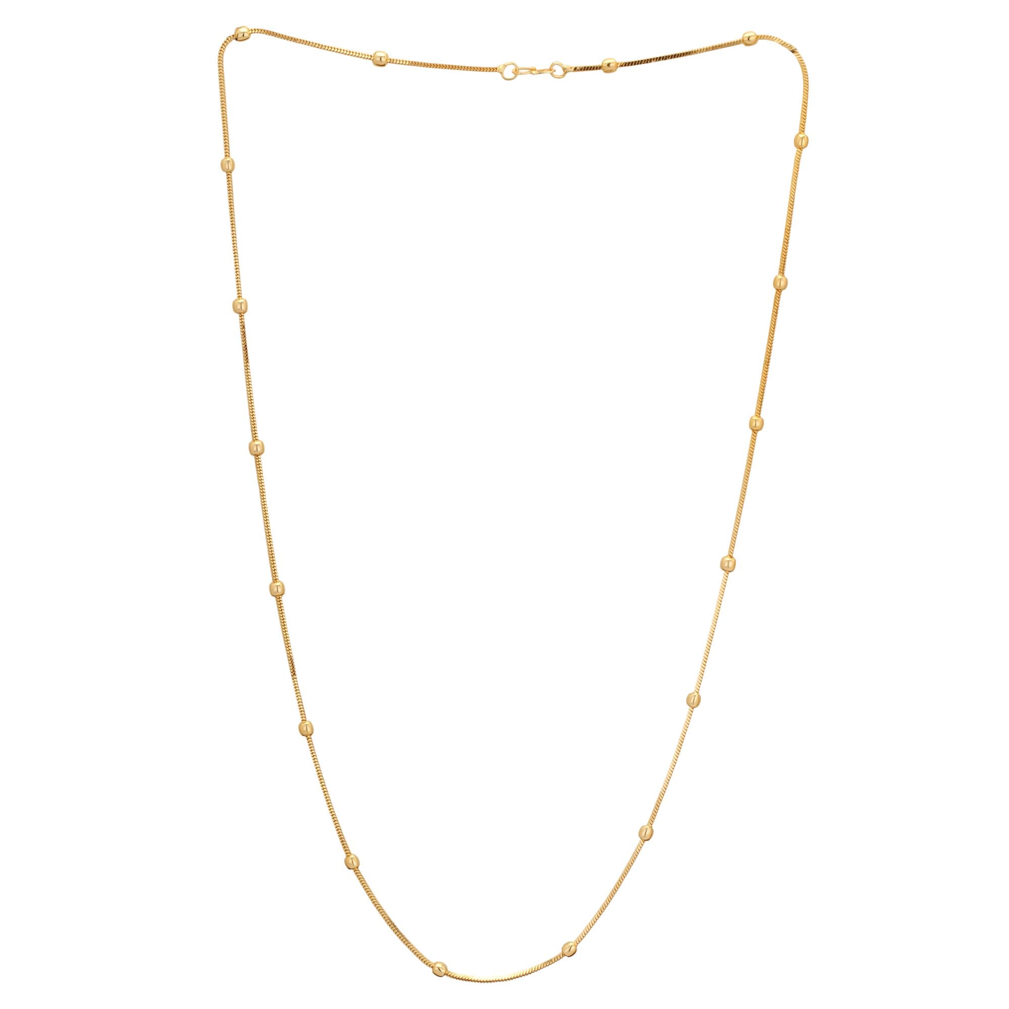 Shreyadzines Gold Plated Traditional Design Long Necklace/Chain for Women and Girls