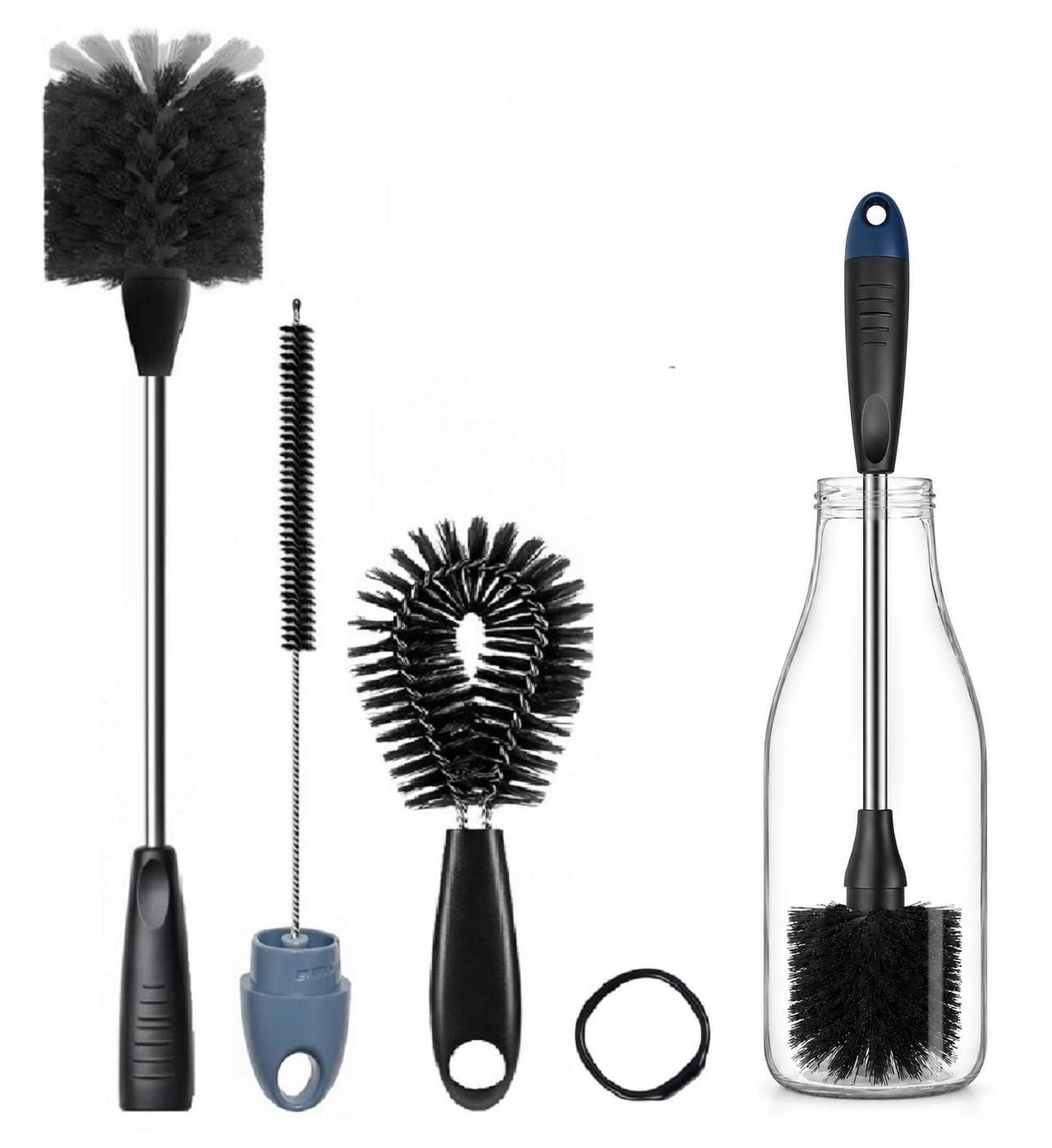 3Pcs Bottle Cleaner Brush Set, 15 inch Long Handle Washing Bottle Cleaning Brushes for Narrow Neck Water Bottles Tumblers Straws Coffee Mugs Sport Bottles Flasks and Thermos Lid Cup Brush