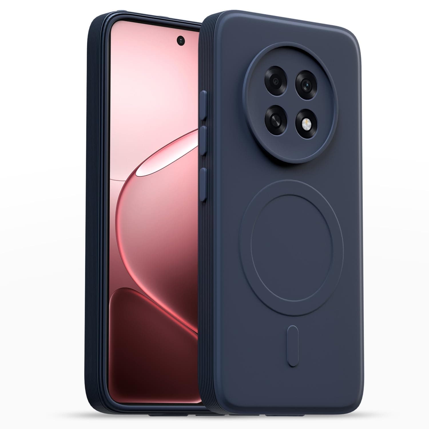 Pikkme Back Cover for Oppo F31 Pro Plus 5G Soft Matte Silicone Mag-Safe Design (Mag-Safe Not Support) Camera Protection | Slim Fit Bumper Cover (Blue)