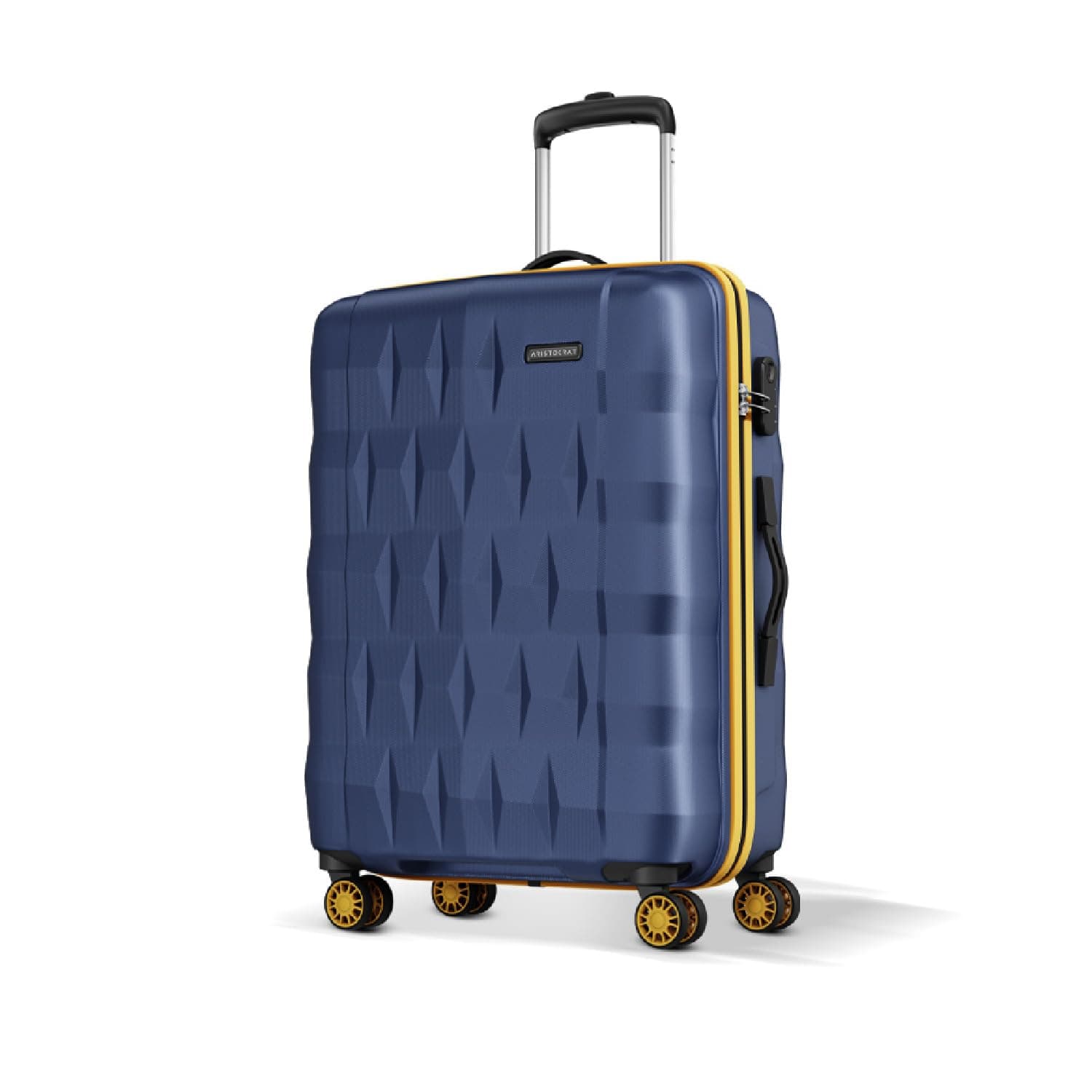 Aristocrat Comet Large Polycarbonate Hard Case 8-Wheel Trolley Bag, Blue