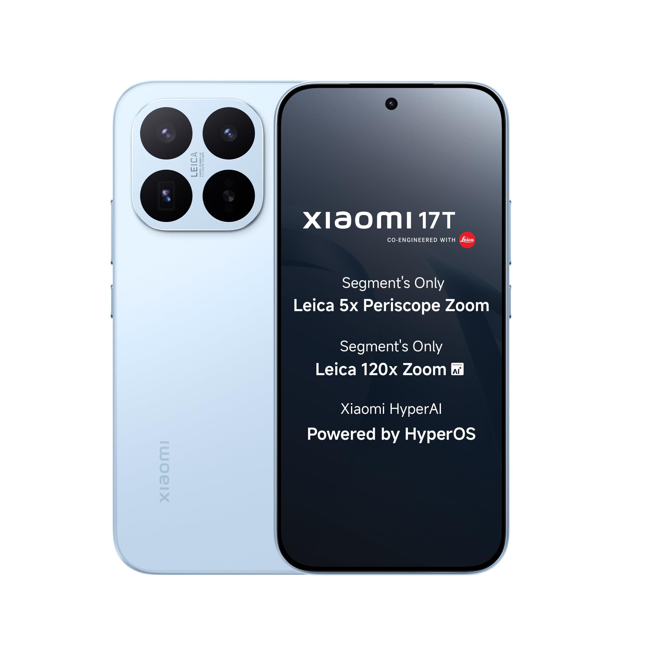 XIAOMI 17T (Blue,12GB+512GB)|Flagship Leica Cameras|Leica UltraPure Optics|Segment Best Leica 5X Optical Zoom|120X AI Zoom|16.74cm(6.59") 120Hz AMOLED Display|3500nits|6500mAh Battery|HyperOS 3.0