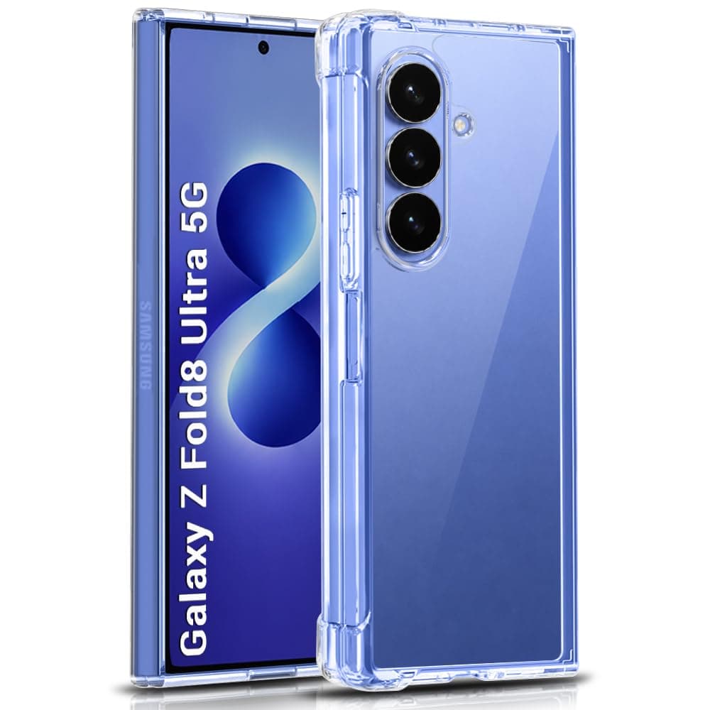 TheGiftKart Crystal Clear Back Cover Case for Samsung Galaxy Z Fold 8 Ultra 5G | 360° Protection | Shock Proof Design | Hard Back Cover Case for Samsung Z Fold8 Ultra 5G (PC & TPU, Transparent Bumper)