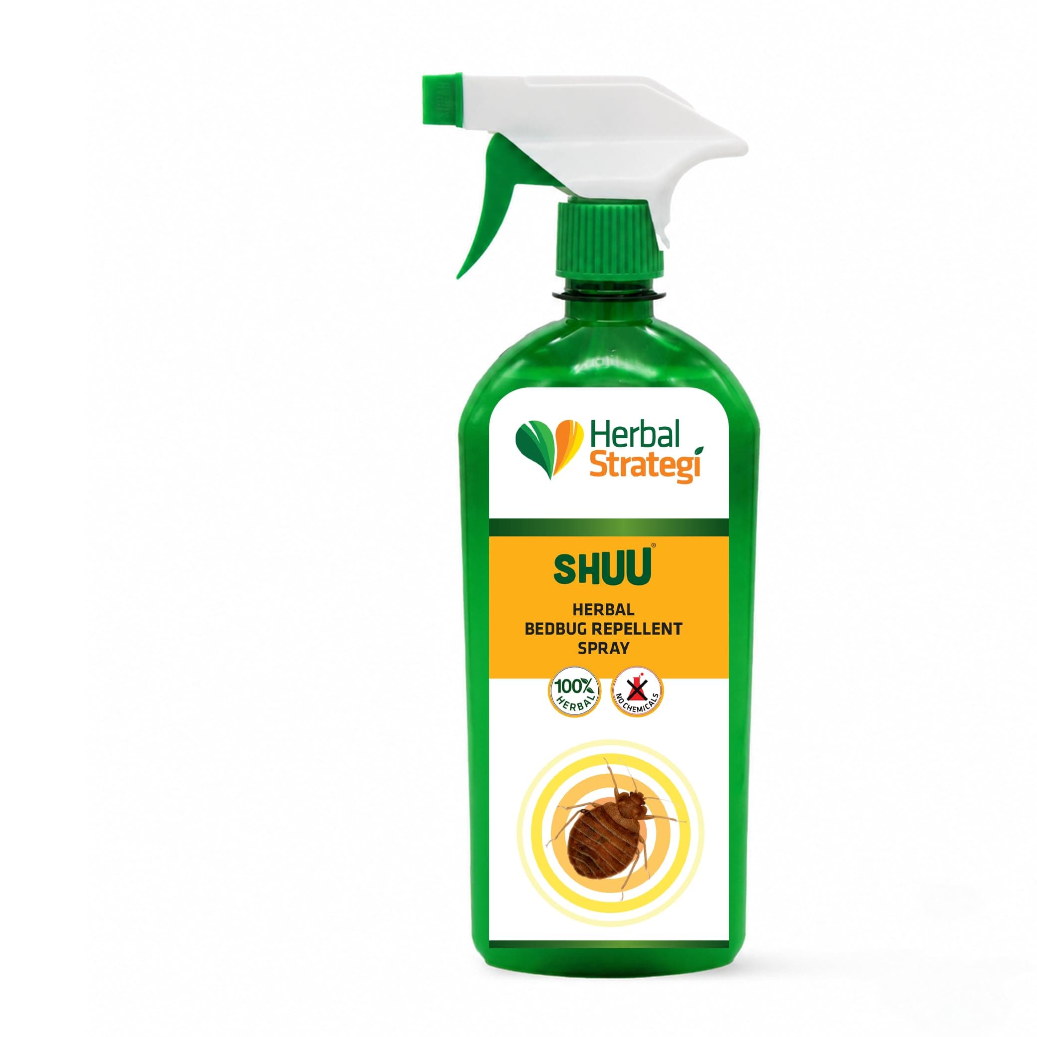 SHUU Bed Bug Repellent Spray 500ml | 100% Herbal, Non-Toxic & Eco-Friendly | Baby and Pet safe | Ayush certified