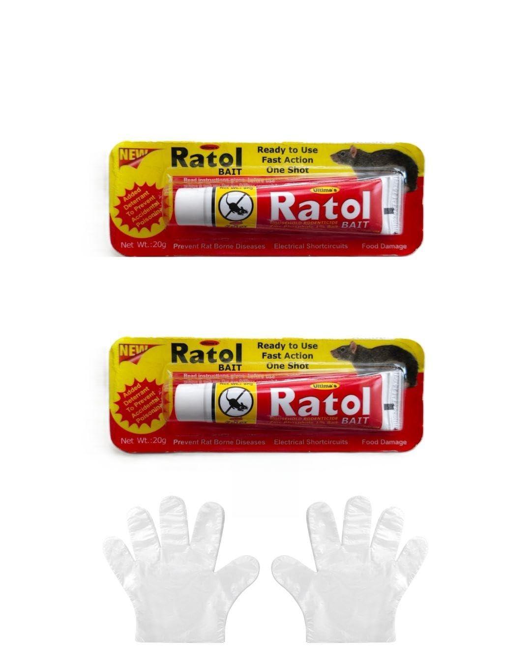 CPC-Ratol Bait – Fast-Acting Rodent Killer Paste,Combo-2Nos Ready-to-Use Pest Control for Home, Warehouse, and Commercial Use (40g)