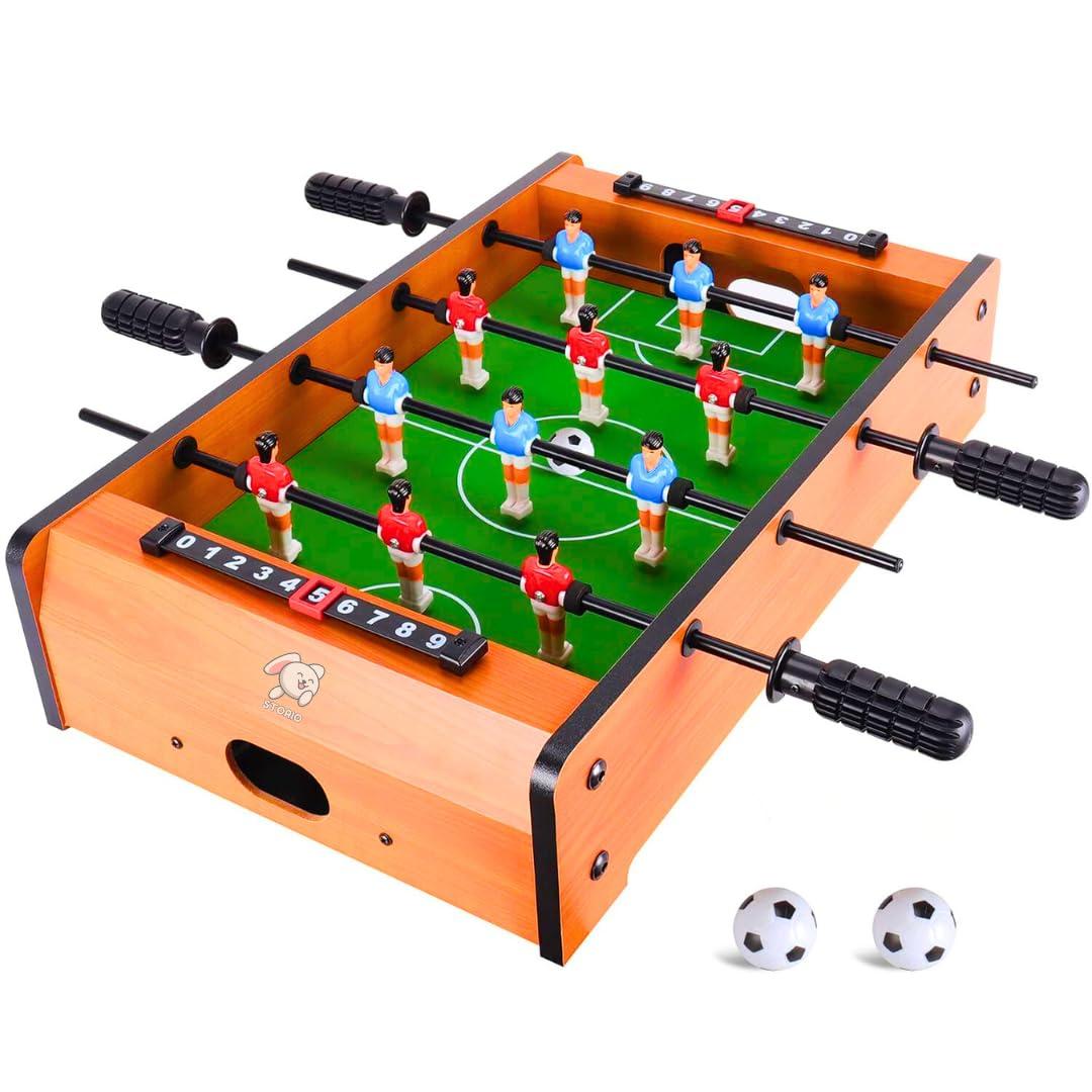 Storio Table Football Game - Foosball (Medium) | Soccer Game Board | Indoor Sport Games for Boys Girls Adults and Family Mini Football for Kids Portable