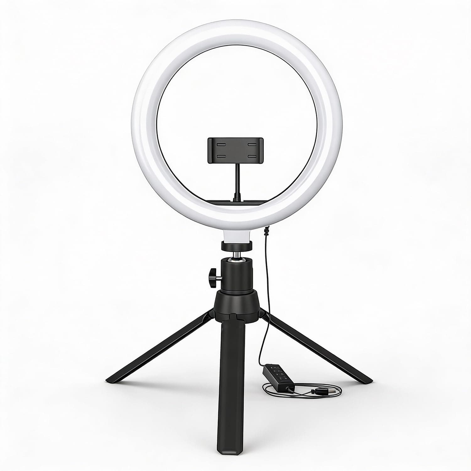 Amazon Basics 12-inch Professional LED Ring Light with Tripod Stand | 3 Color Temperature Modes | 10 Brightness Settings | Suitable for Photoshoot, Makeup, Videography