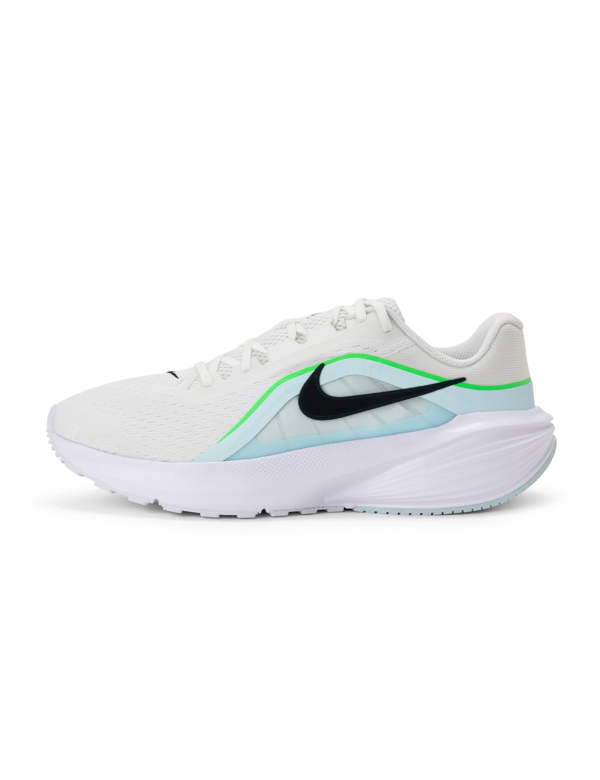 Nike Men Downshifter 14 White/Black-Glacier Blue-Green Strike Running Shoes 7 UK