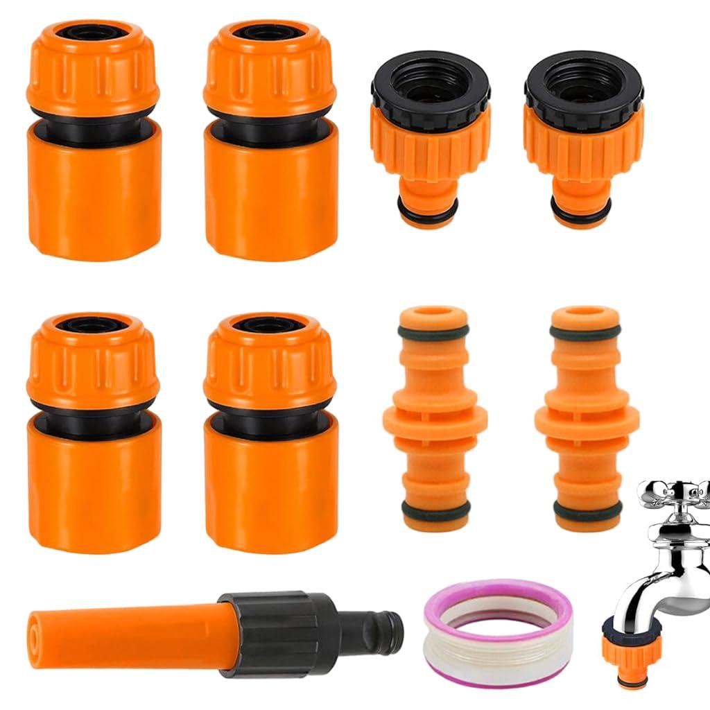 HASTHIP 10 Pcs Hose Quick Connector Set, 1/2 & 3/4 Inch Tap Joint