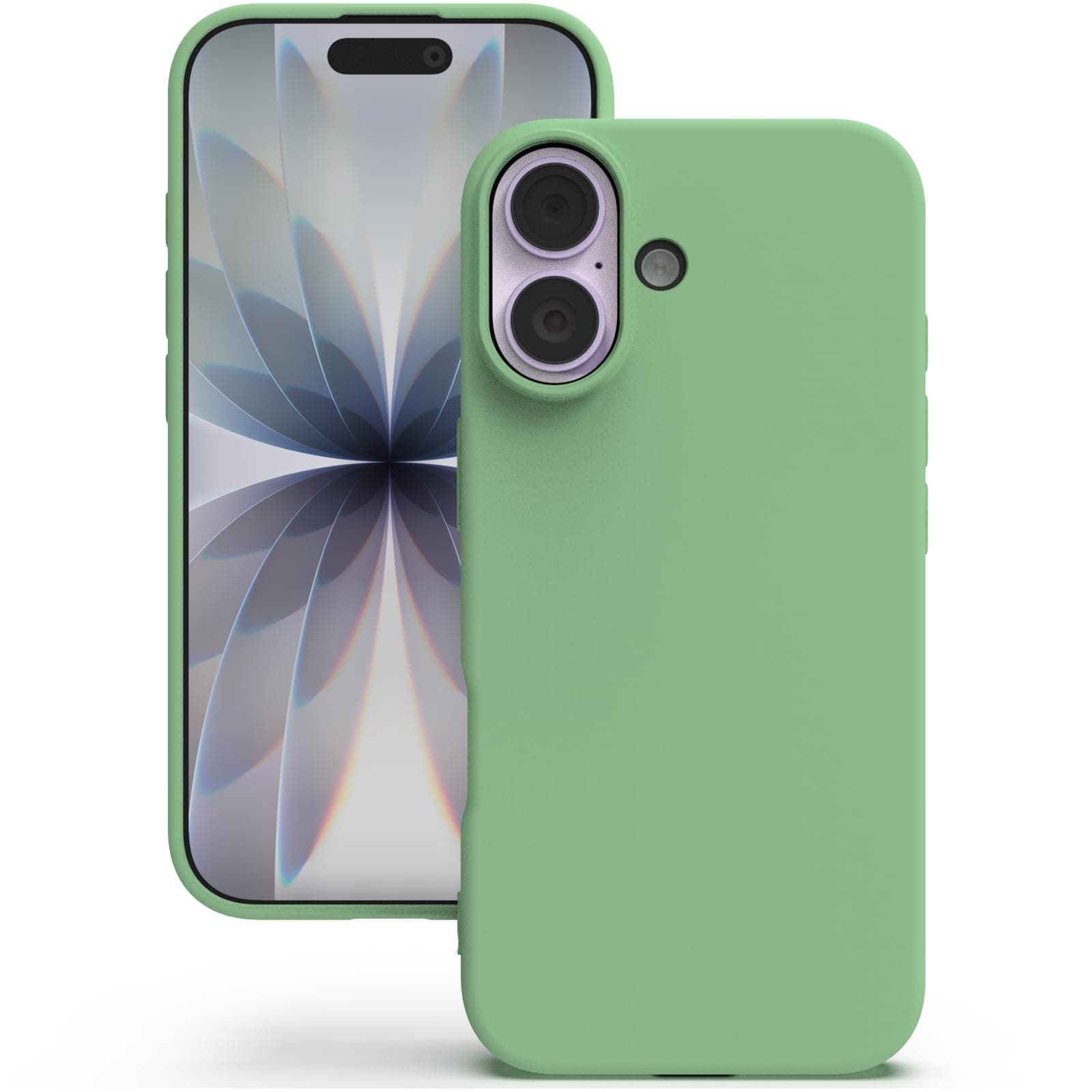 YATWIN Silicone Case for iPhone 17, Soft-Touch, Shockproof, DustProof, Antiskid Phone Cover for Apple iPhone 17 - Mint Green