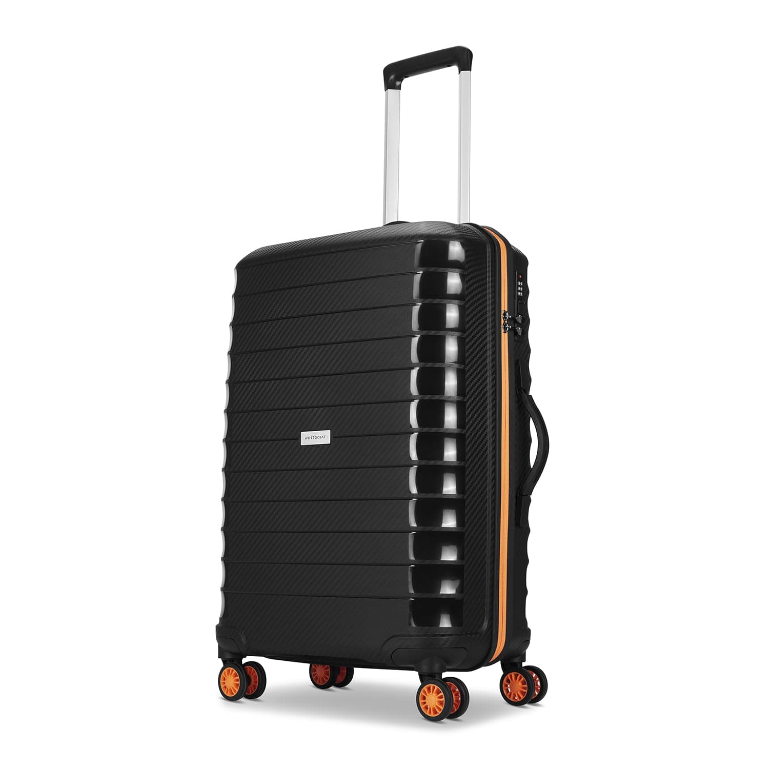 Aristocrat Altitude 8-Wheel Medium Size Hard Case Trolley Bag, Black