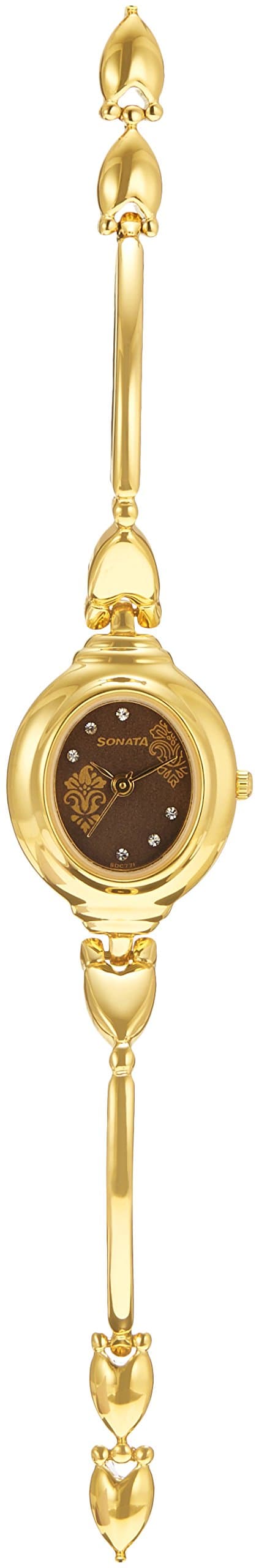 Sonata Analog Brown Dial Women's Watch-NL8092YM02/NP8092YM02