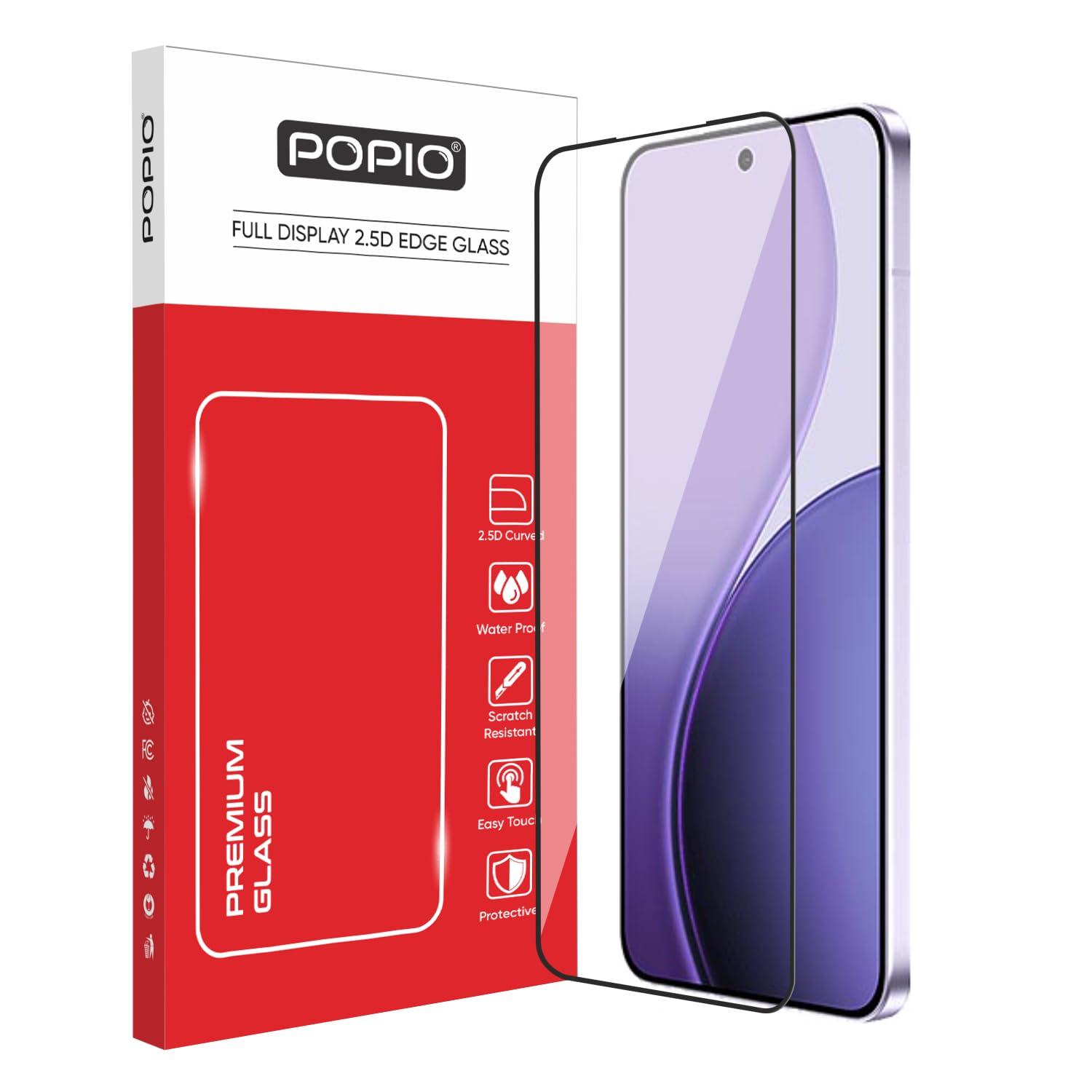 POPIO Military-Grade Gorilla Tempered Glass for Oppo Reno 14 Pro | 9H Hardness, Edge-to-Edge, Bubble-Free