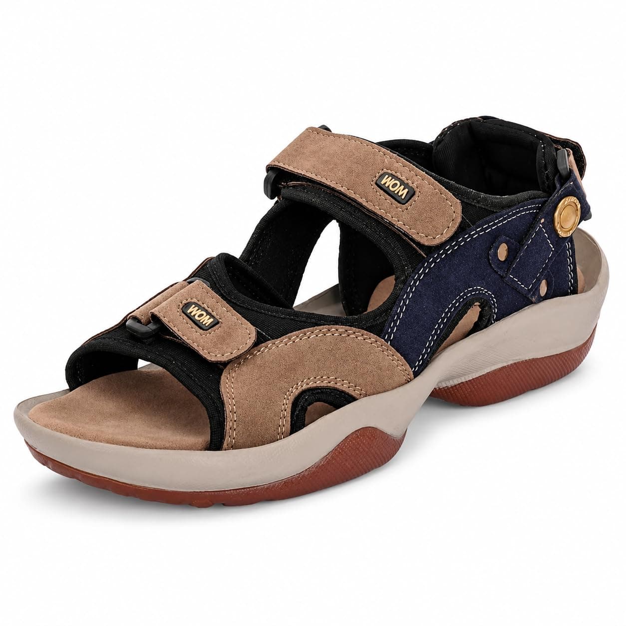Centrino Sandals for Men |Flat Casual Sandals With Adjustable Velcro Closure For Easy Wear With Flexible Fitting And Trendy | Stylish Sandal With Unique Sole Design for Office & Travel MOUSE 8 UK (3263)