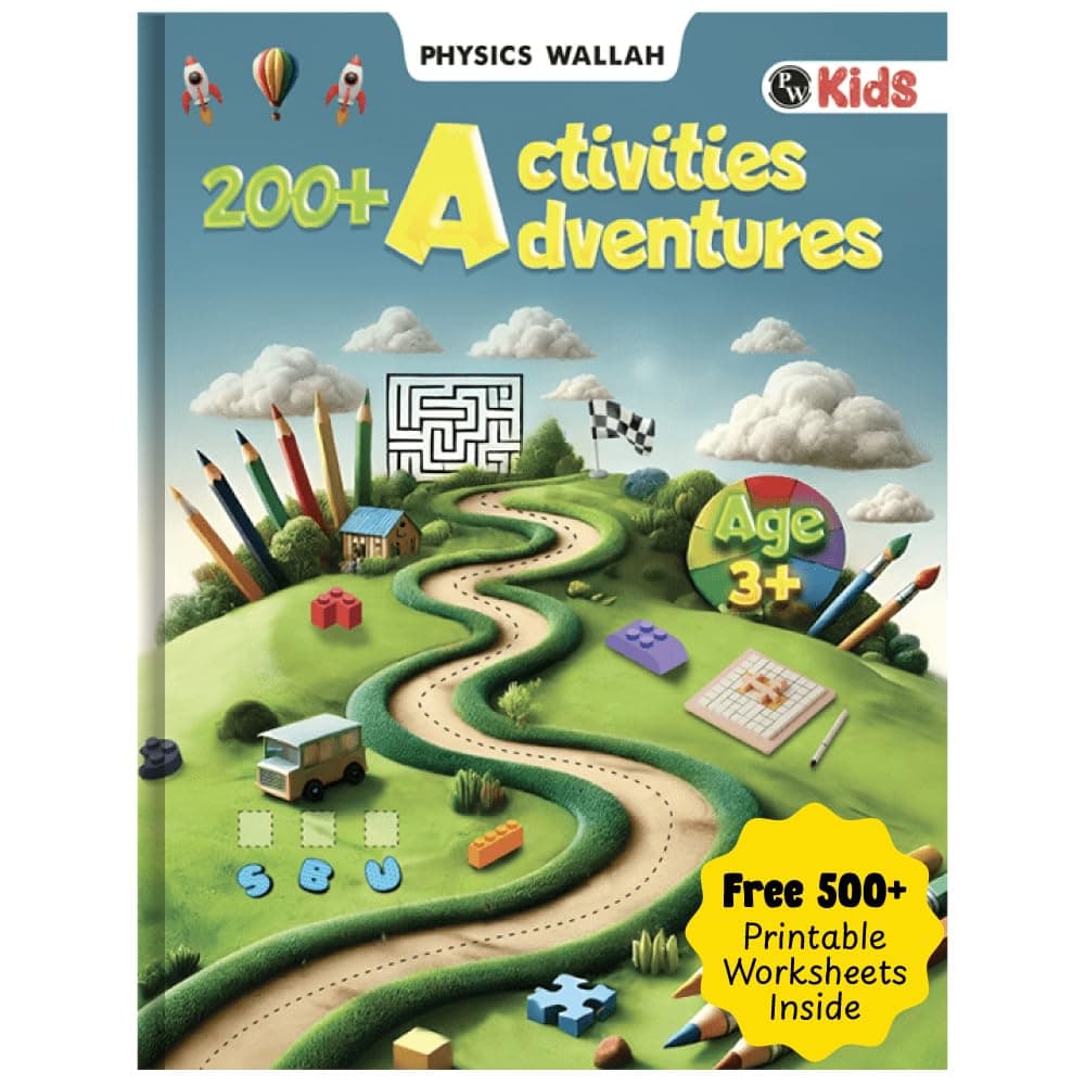 200+ Adventure Activity Book for Kids, Early Learning Educational Book with 500+ Free Worksheets & Parenting Tips, Brain Booster Books for Kids 3 - 4 Years