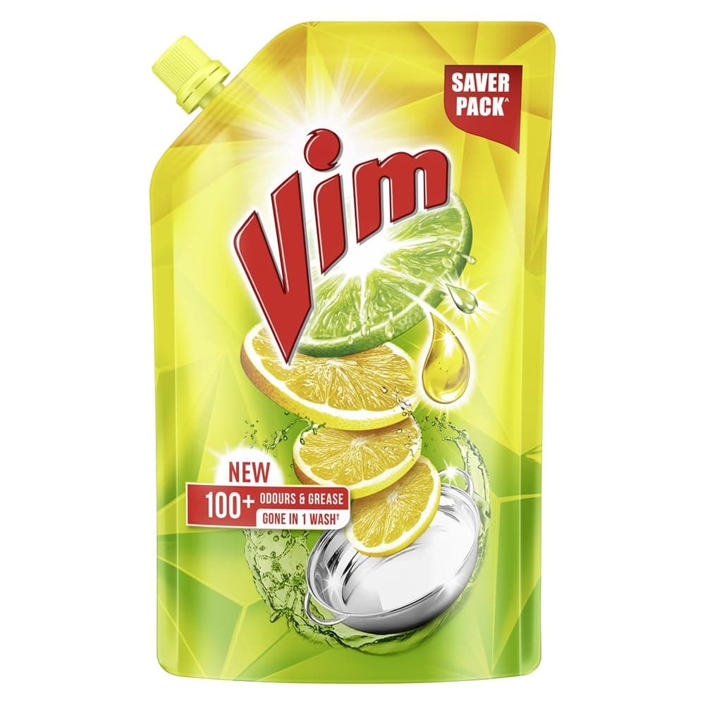 Vim Dishwash Liquid Gel Lemon 500 ml Refill Pouch