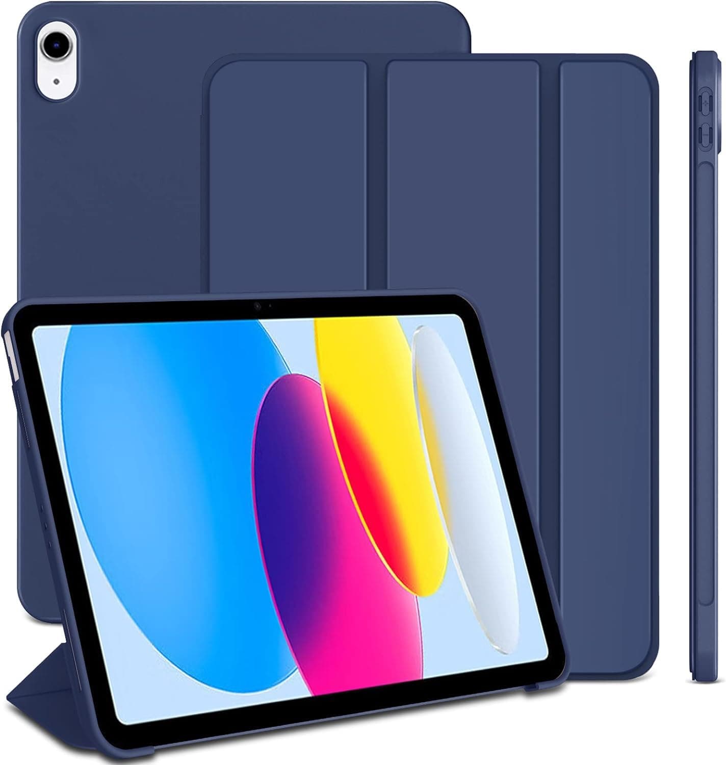Boxome Tablet Case Cover for Apple iPad Air 10.5 inch (3rd Gen) [Auto Sleep/Wake Cover] [Trifold Stand] - Blue
