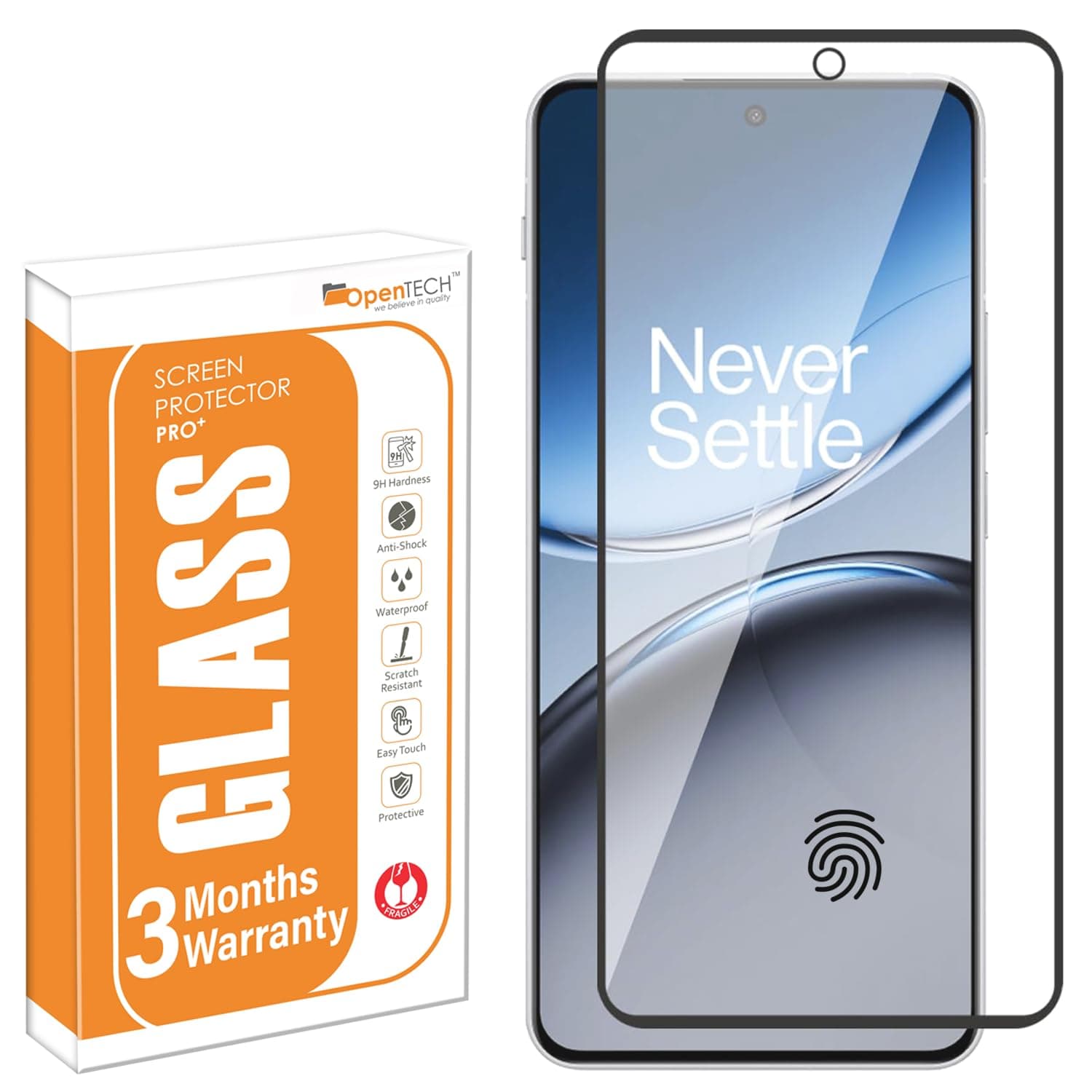 OpenTech® Military-Grade Tempered Glass Screen Protector Compatible for OnePlus Nord 4 5G (6.74 Inch) Edge to Edge Coverage with Easy Installation kit