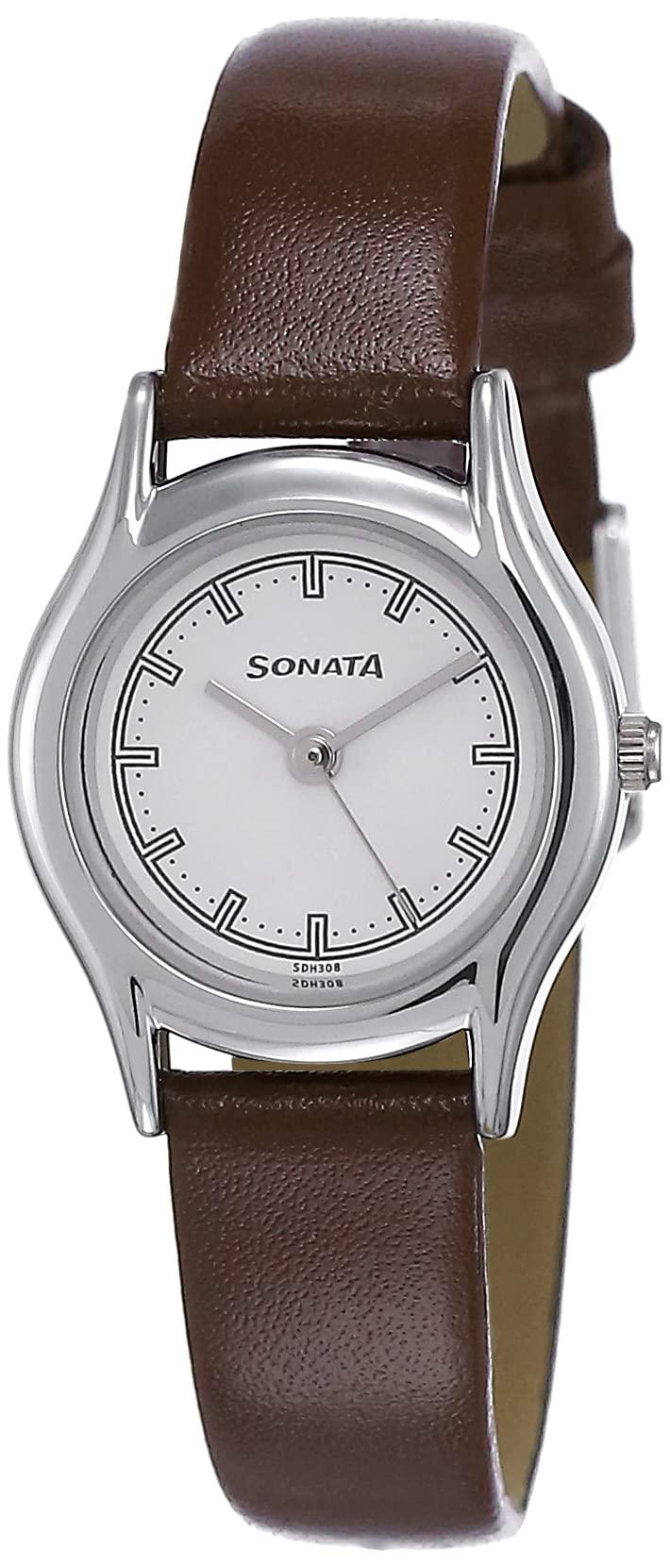 Sonata Essentials Analog White Dial Women's Watch-NM87020SL01W / NL87020SL01W/NP87020SL01W