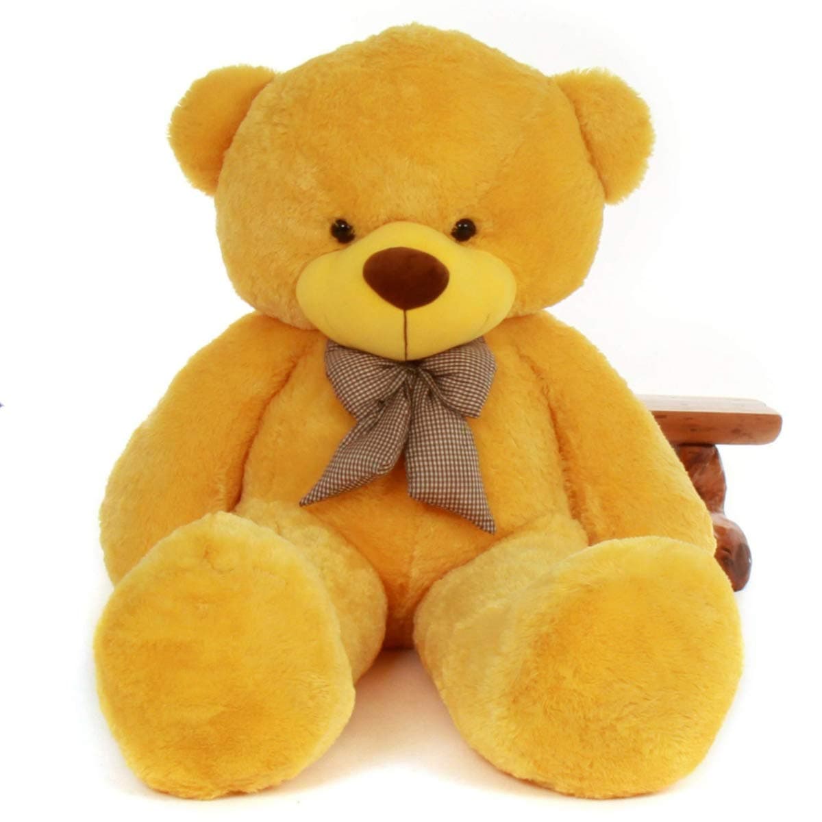 HUG 'n' FEEL SOFT TOYS Giant Teddy Bear 3 Feet for Kids – Big Stuffed Animal Plushie, Cuddly Gift for Birthday, Valentine’s Day, Anniversary (Yellow)