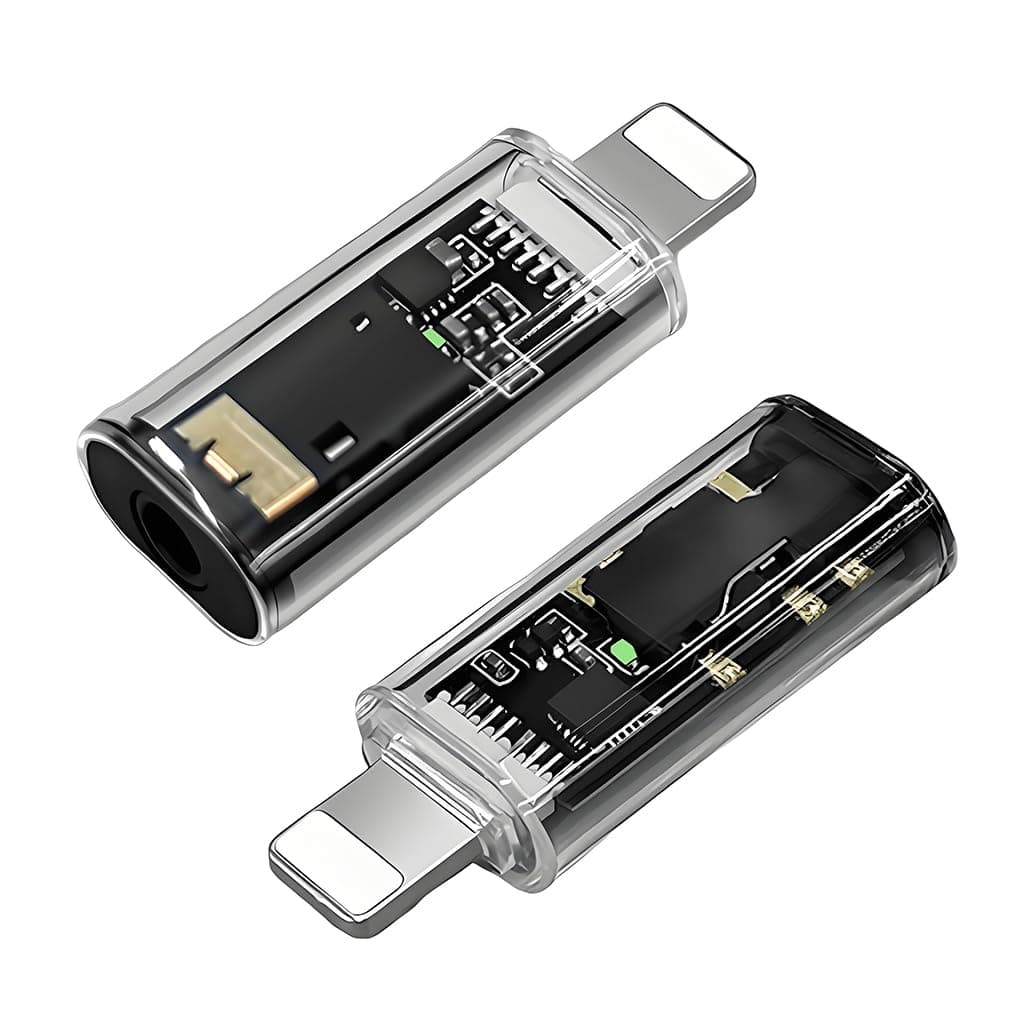 Verilux Lighting to 3.5mm Audio Adapte, Hi-Res DAC 16bit/48KHz, 40mW