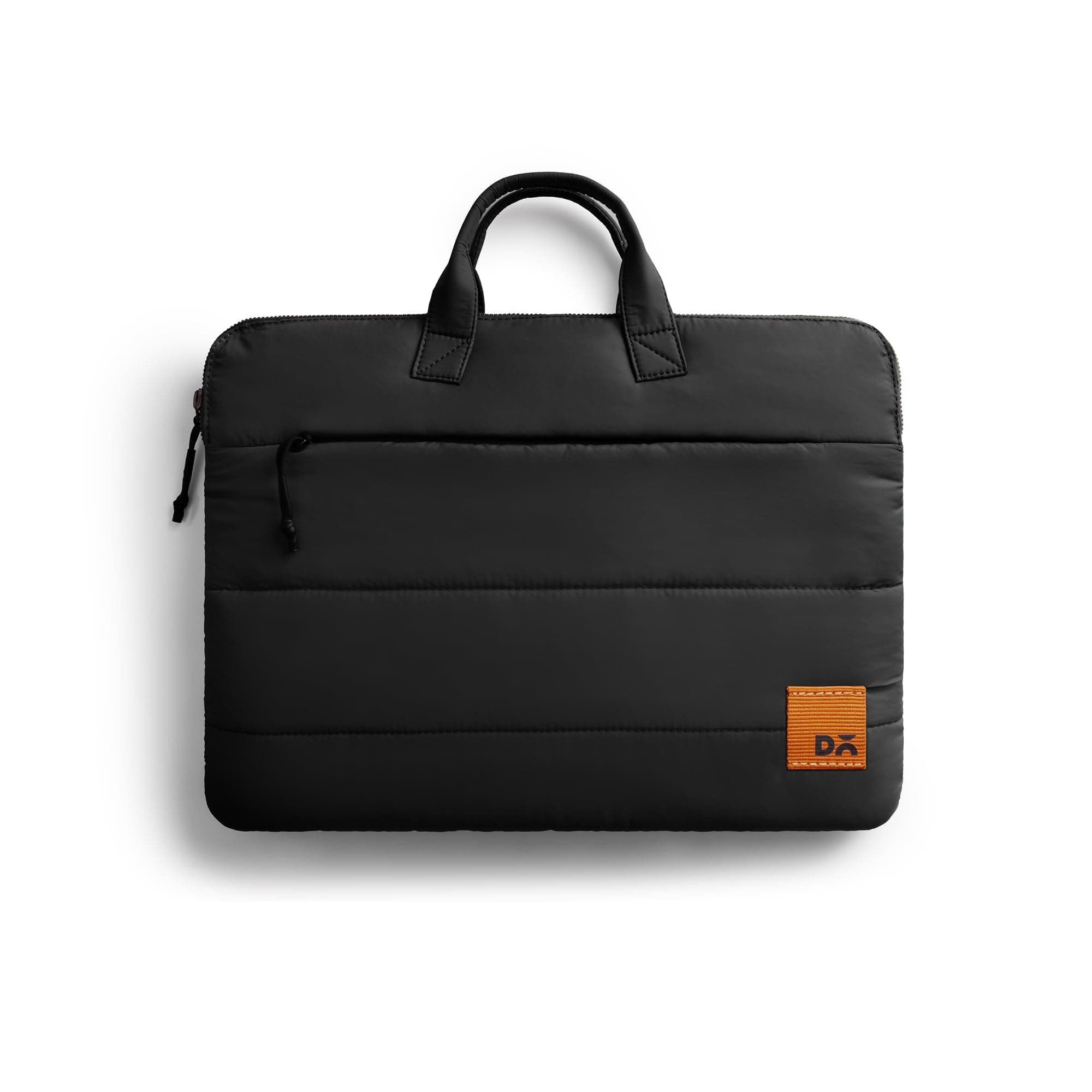 DailyObjects Stria Pro Laptop Bag with Handle| Recycled Durable Polyester | Compatible with Laptop/MacBook Air/Pro Upto 15 Inch| Water Resistant|Padded Compartment with Zip Closure -Black