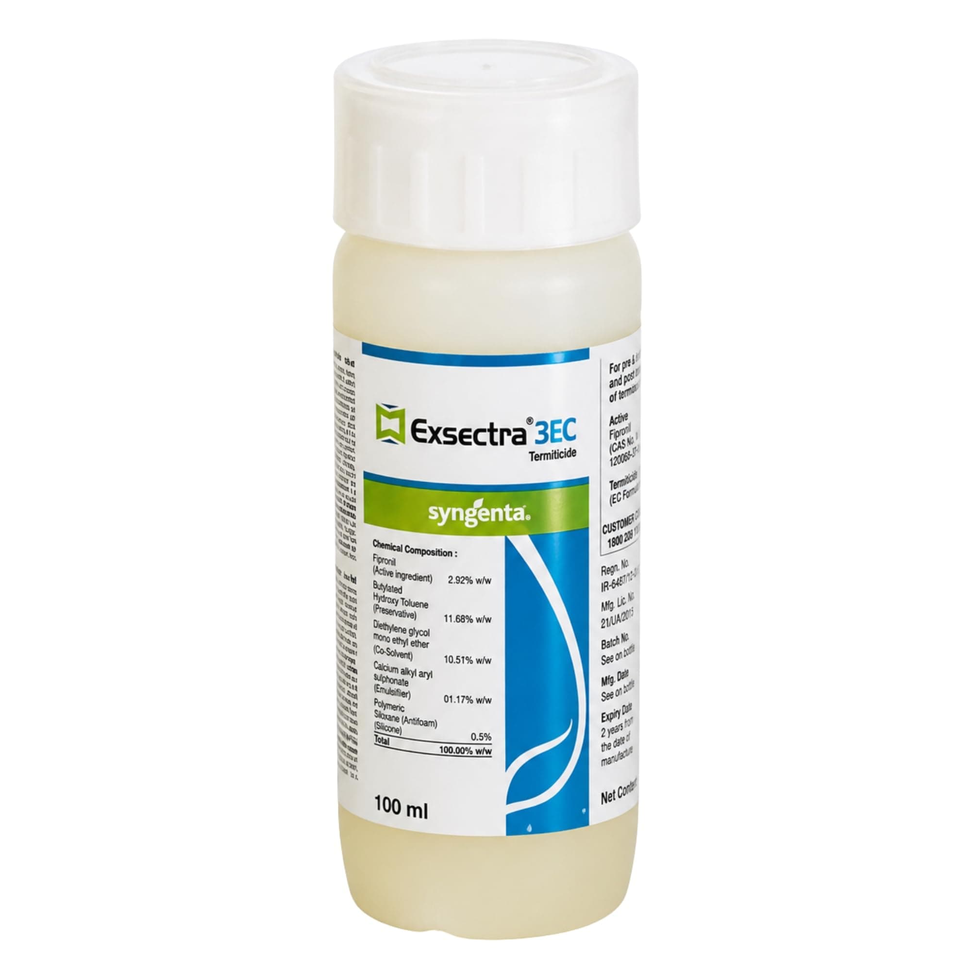 Syngenta Exsectra 3EC Termite Killer 100ml | Fipronil 2.92% Anti-Termite Treatment for Wood, Walls & Soil | Pre & Post Construction | Long-Lasting Termite Control Solution