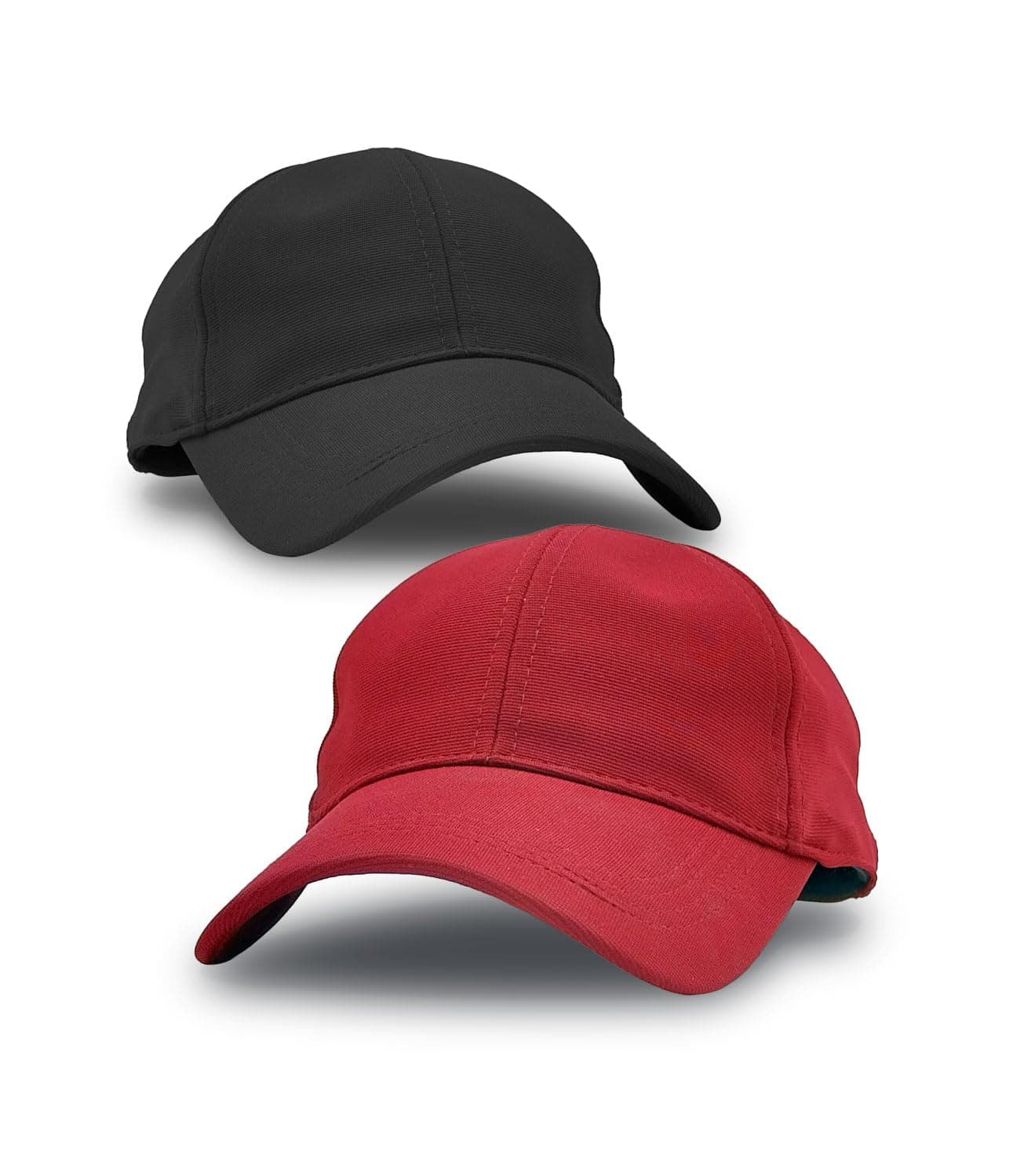 AWG ALL WEATHER GEAR Baseball Cap for Men – Black & Maroon Combo, Pack of 2 | UPF 50+ Sun Protection, Moisture-Wicking Sweat Band | Gym, Cricket, Golf Free Size for Teens, Men & Women