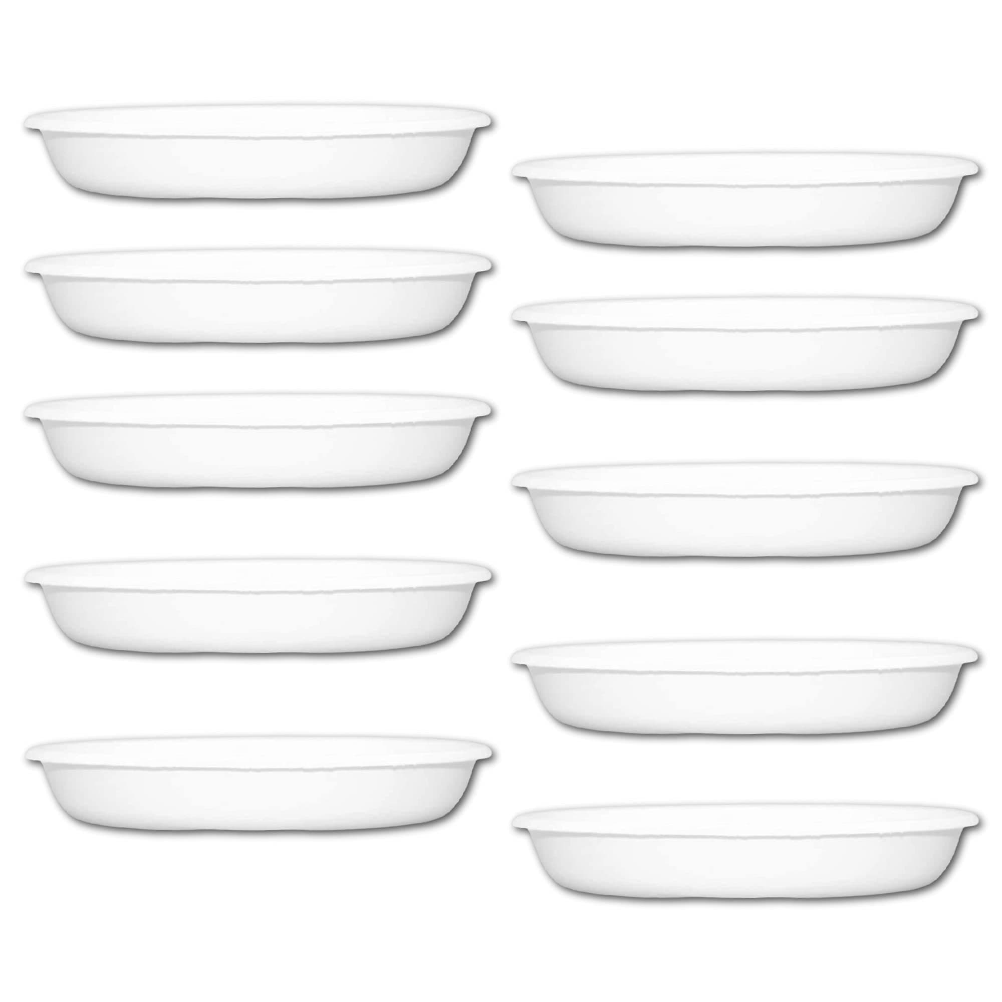 Leafy Tales Bottom Plate/Dripping Tray for Pots, White Color| (6-inch, White, Pack of 10)