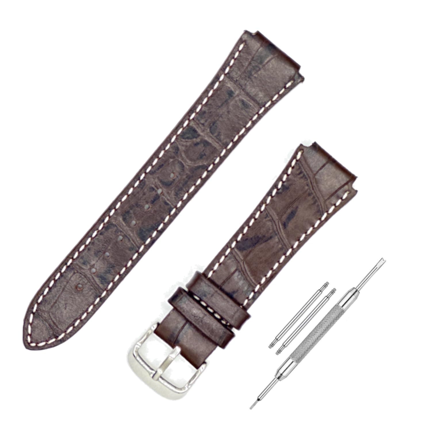 LineOn 18mm Premium Leather Watch Strap Cut Pattern Specially Compatible With CASIO Royale ae1200, DW-291H, F-91W, F91W, AE-1400wh, A168WA, SGW-300, W-218H, AE-1000w, A158wa kailash with Tool and Pins