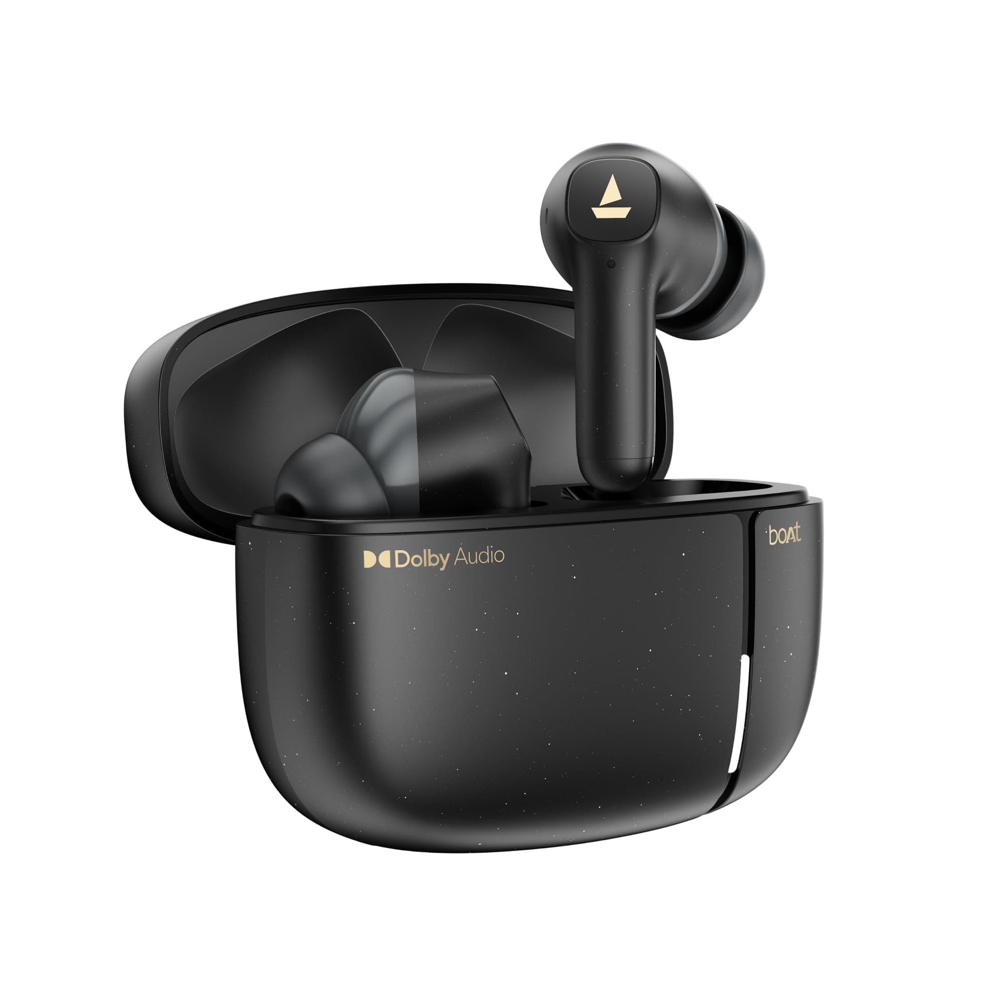boAt 2026 Launch Airdopes Prime 800D, Surround Sound by Dolby Audio, 45H Battery, Quad Mic AI-ENx™, 11mm Drivers, ASAP™ Charge,App Support Wireless Bluetooth TWS Earbuds with mic(Black Raven)
