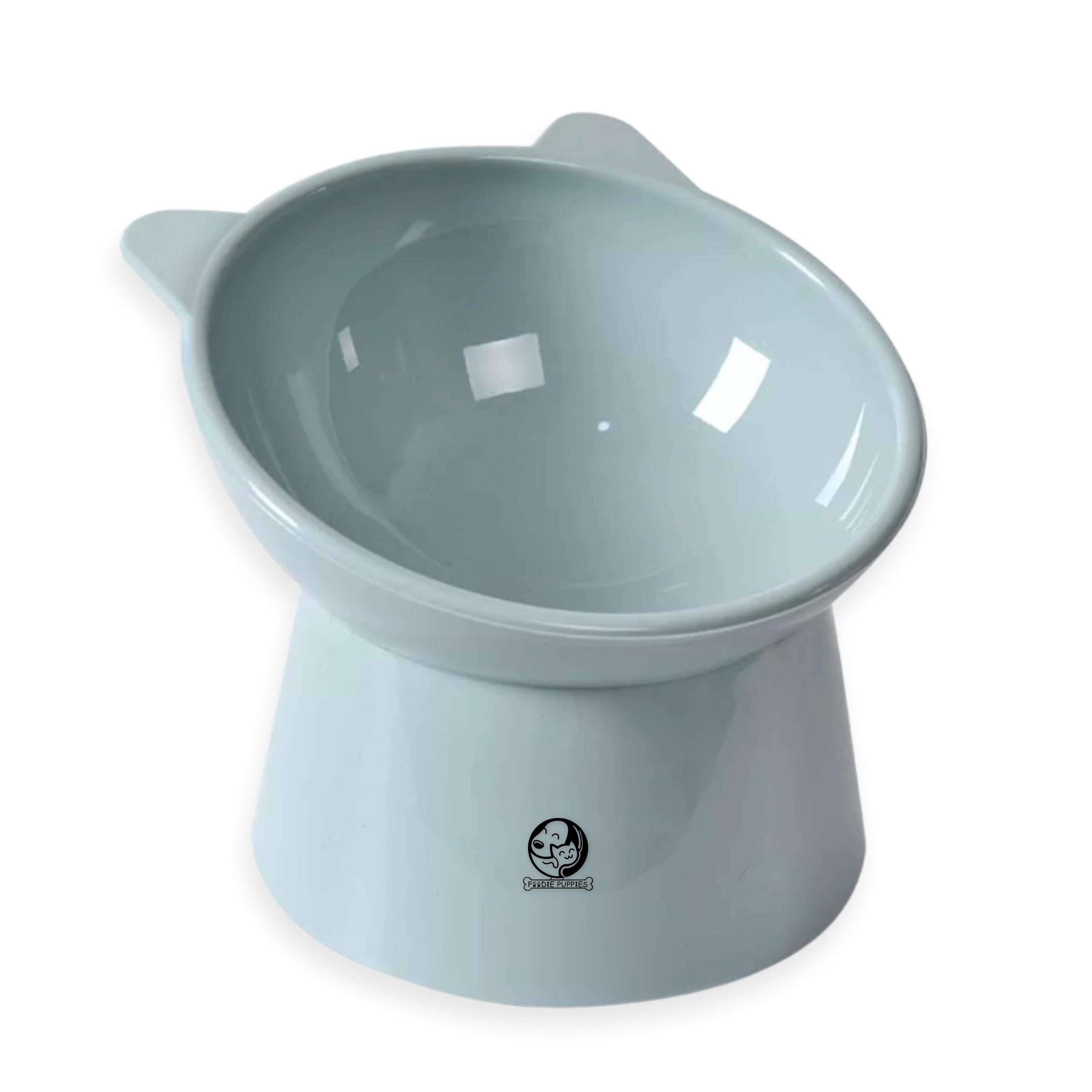 Foodie Puppies Elevated Cat Bowl Feeder Food Water Feeder Bowl for Cats, Kittens & Puppies | Persian Cat Food Bowl Tilted Raised Bowl Anti Vomiting 15° Slanted Bowl (Color May Vary)
