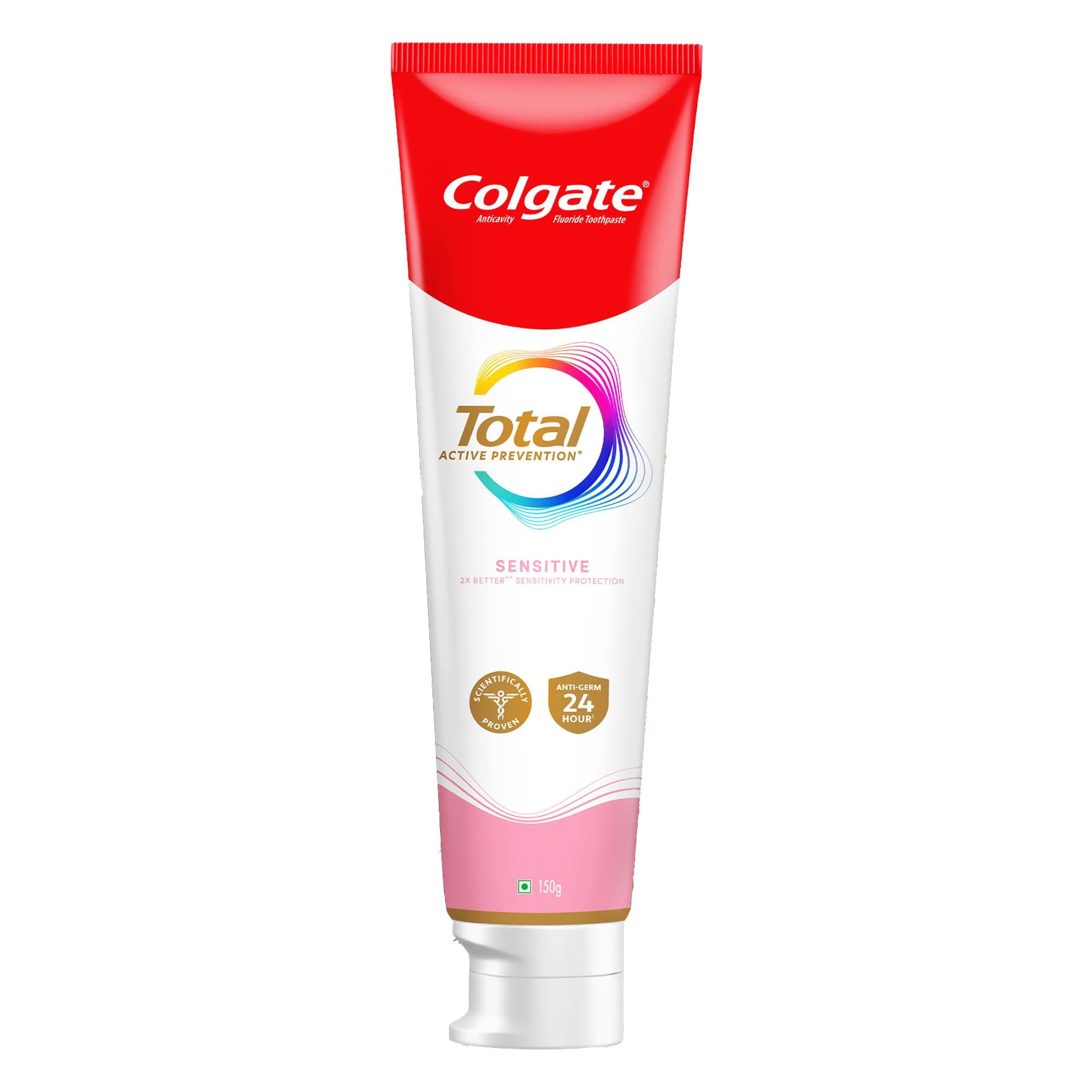 Colgate Total Sensitive 150gm Toothpaste, Antibacterial and Enamel Protection, Whole Mouth Health, World's No. 1* Germ-fighting Toothpaste