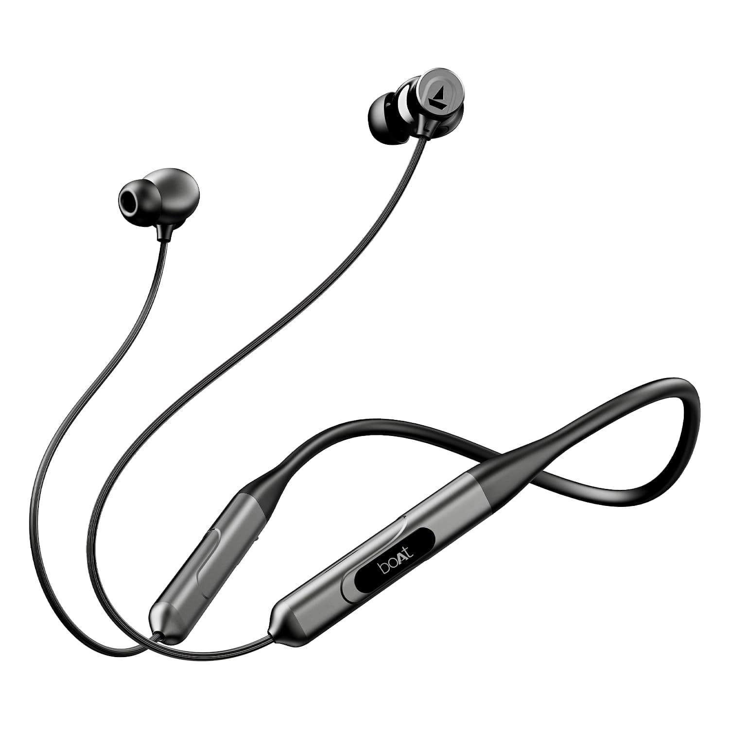 boAt Rockerz 255 ANC, 100Hrs Battery,Spatial Audio, Active Noise Cancellation(~32dB), Fast Charge(10Mins=24HRS),3Mics AIENx,13mm Drivers, Bluetooth Neckband, Wireless with Mic Earphones (Raven Black)