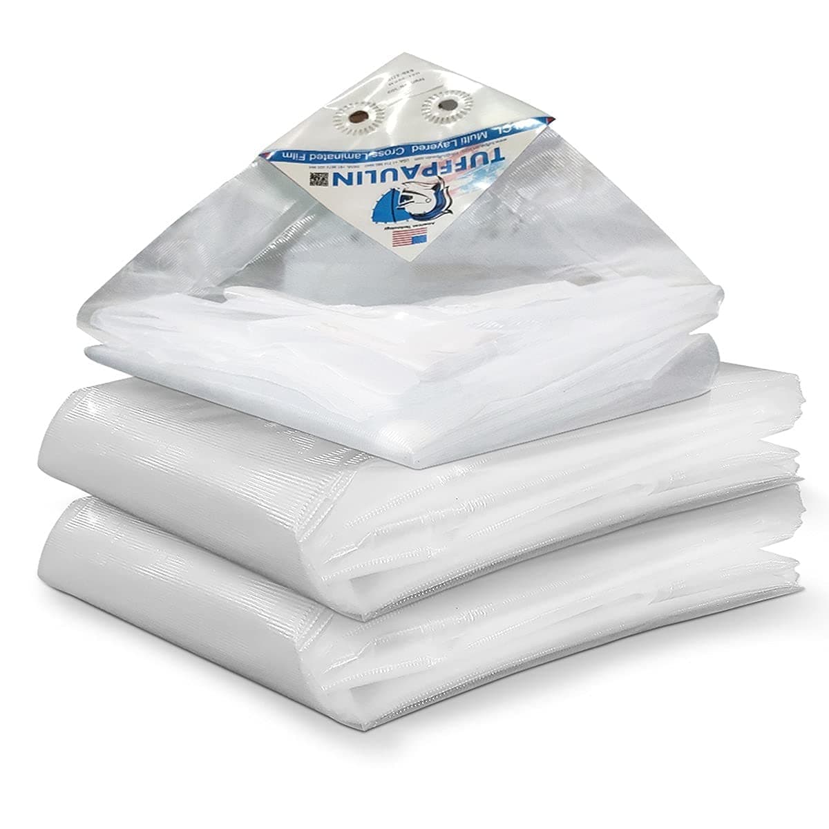 TUFFPAULIN 10 x 8 Ft 120 GSM Transparent Waterproof Tirpal