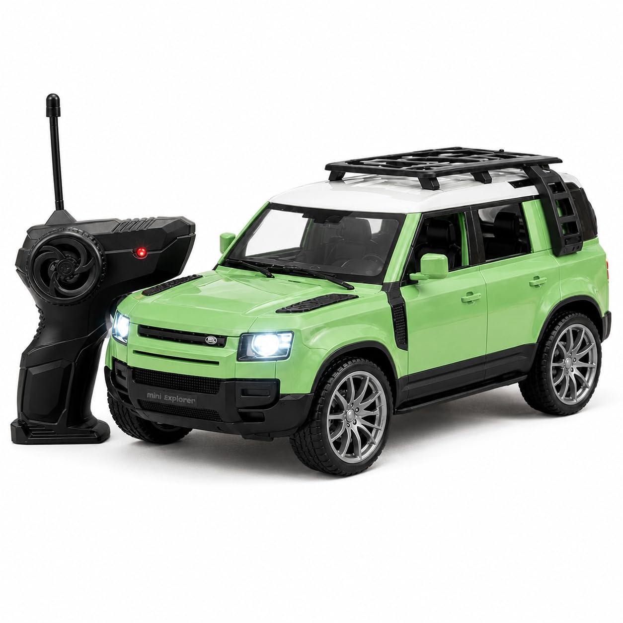 MiniExplorer SUV Defender Remote Control RC Car with Real Smoke | High Speed Racing Toy with LED Lights | Rechargeable Battery | Fully Functional RC Vehicle for Kids Boys & Girls